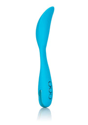 Masseur personnel bleu vibrant pour une stimulation ciblée.; Blauwe vibrerende persoonlijke stimulator voor gerichte stimulatie.; Blue vibrating personal massager for targeted stimulation.
