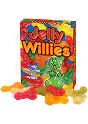 Bonbons gélifiés Willy. Bonbons gélifiés fruités et amusants pour adultes. Parfait pour les fêtes de célibataire ou les blagues.; Jelly Willy snoepjes. Fruitige en grappige gummies voor volwassenen. Perfect voor vrijgezellenfeesten of grappen.; Jelly Willy sweets. Fruity and funny gummy sweets for adults. Perfect for bachelorette parties or pranks.