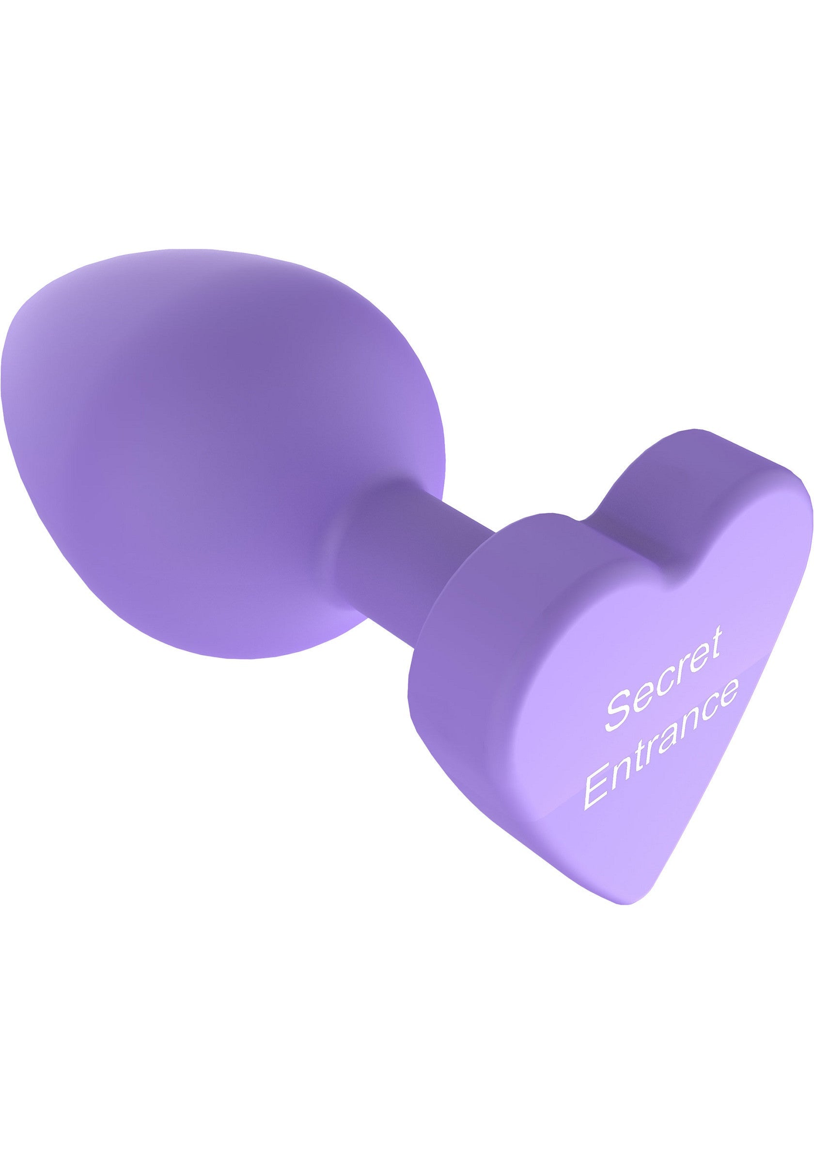 Plug anal violet avec cœur 'Secret Entrance' pour une exploration intime et passionnée.; Paarse buttplug met 'Secret Entrance' hartje voor een intieme en passionele exploratie.; Purple butt plug with 'Secret Entrance' heart for intimate and passionate exploration.