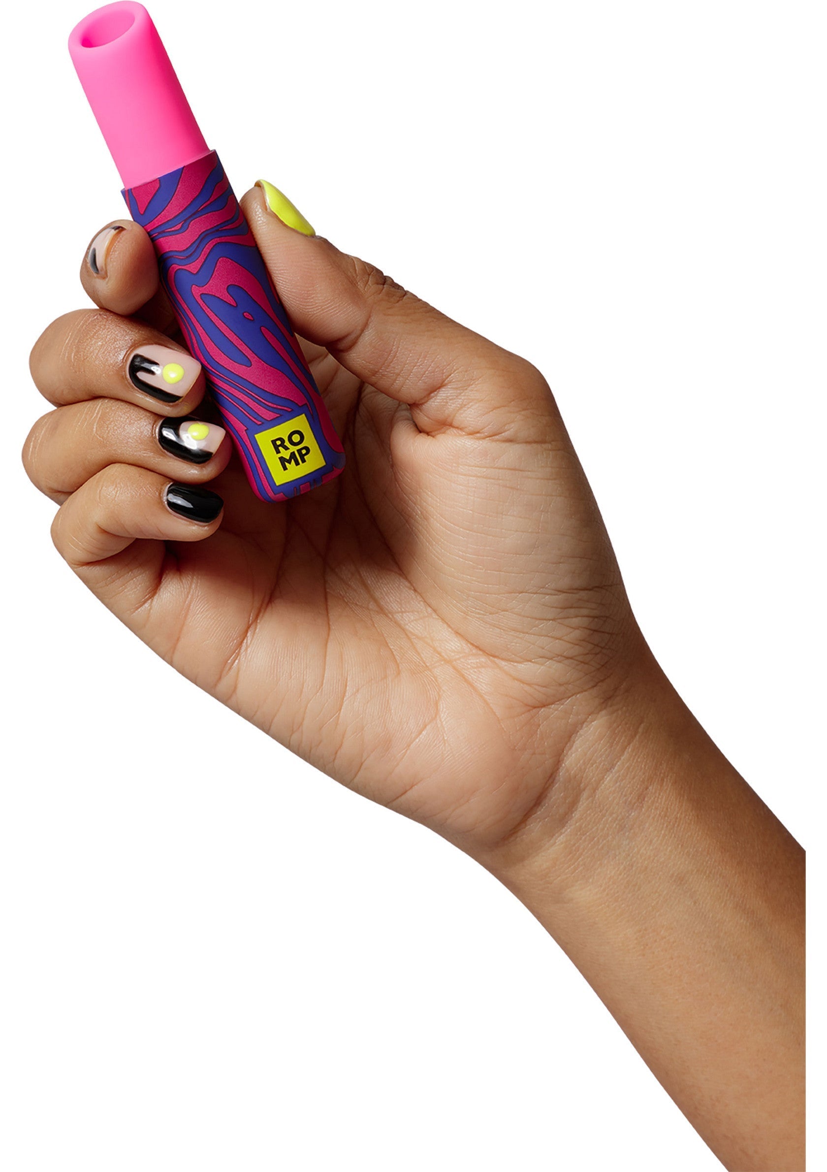 Masseur vibrant Romp Wave. Design unique et amusant pour un plaisir intense et varié. Découvrez une nouvelle vague de sensations.; Romp Wave vibrator. Uniek en speels ontwerp voor intens en gevarieerd plezier. Ontdek een nieuwe golf aan sensaties.; Romp Wave vibrator. Unique playful design for intense varied pleasure. Discover a new wave of sensations.