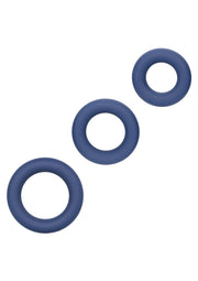 Ensemble d'anneaux péniens bleus pour un plaisir accru et une performance améliorée. Découvrez le confort et le soutien parfaits !; Set blauwe penisringen voor meer plezier en betere prestaties. Ontdek het perfecte comfort en de juiste ondersteuning!; Blue cock ring set for enhanced pleasure and performance. Discover the perfect comfort and support!