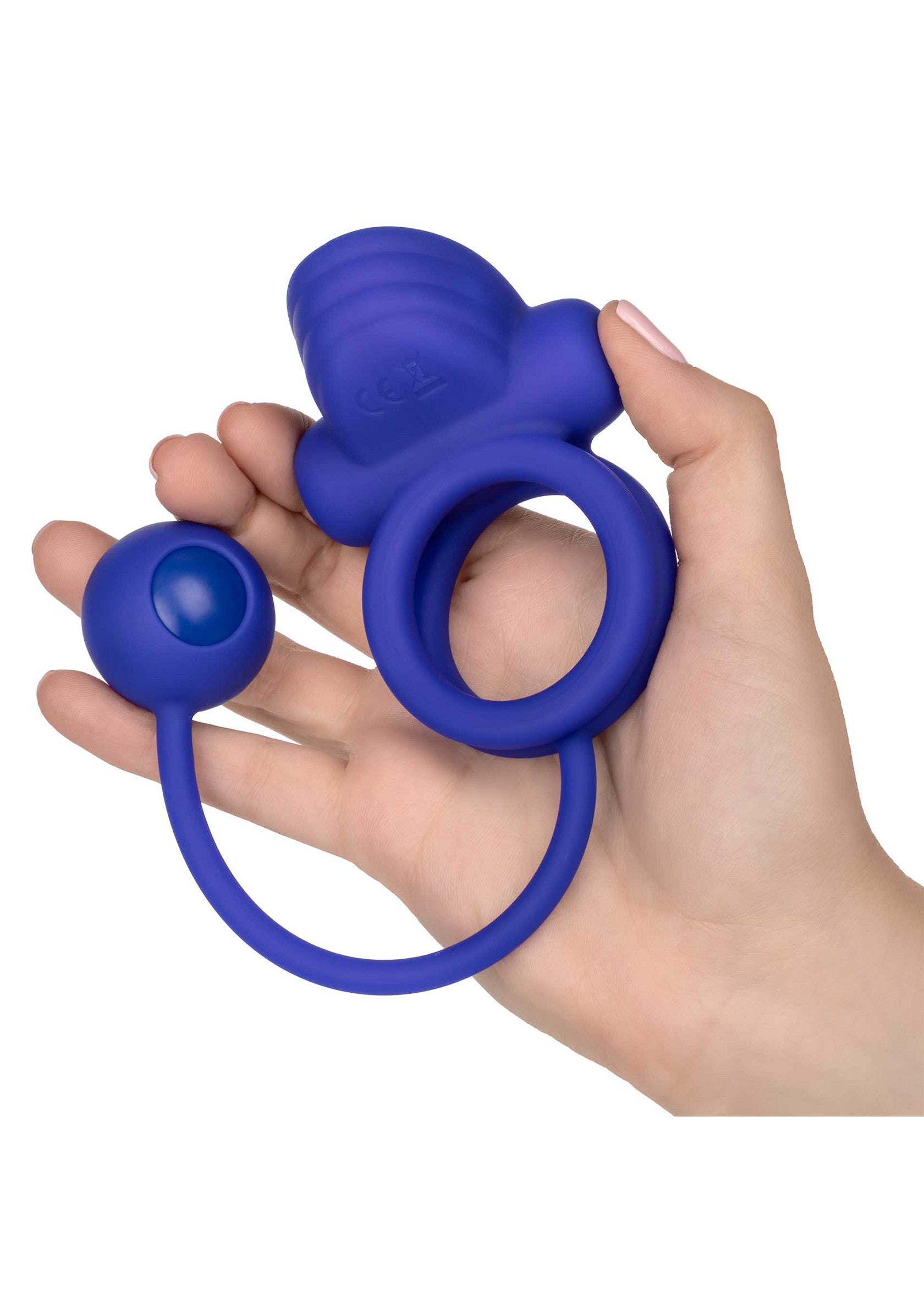 Anneau pénien vibrant bleu pour des sensations intenses et un plaisir prolongé. Découvrez le plaisir ultime !; Blauwe vibrerende penisring voor intense sensaties en langdurig plezier. Ontdek ultiem genot!; Blue vibrating cock ring for intense sensations and long-lasting pleasure. Discover ultimate pleasure!