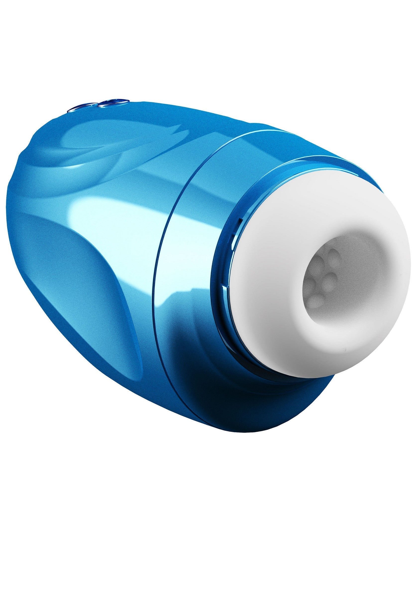 Masturbateur masculin bleu pour une expérience unique et intense.; Blauwe mannelijke masturbator voor een unieke en intense ervaring.; Blue male masturbator for a unique and intense experience.