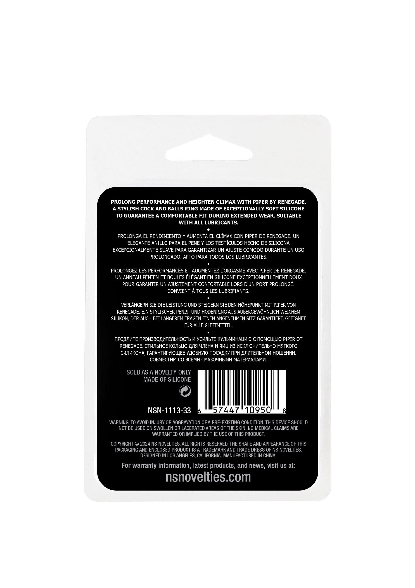 Améliorez le plaisir avec cet anneau pénien. Silicone souple. Port confortable et prolongé. Compatible avec tous les lubrifiants.; Verhoog het genot met deze penisring. Zachte siliconen. Comfortabel langdurig te dragen. Geschikt voor alle glijmiddelen.; Enhance pleasure with this cock ring. Soft silicone. Comfortable for extended wear. Suitable for all lubricants. Novelty item.