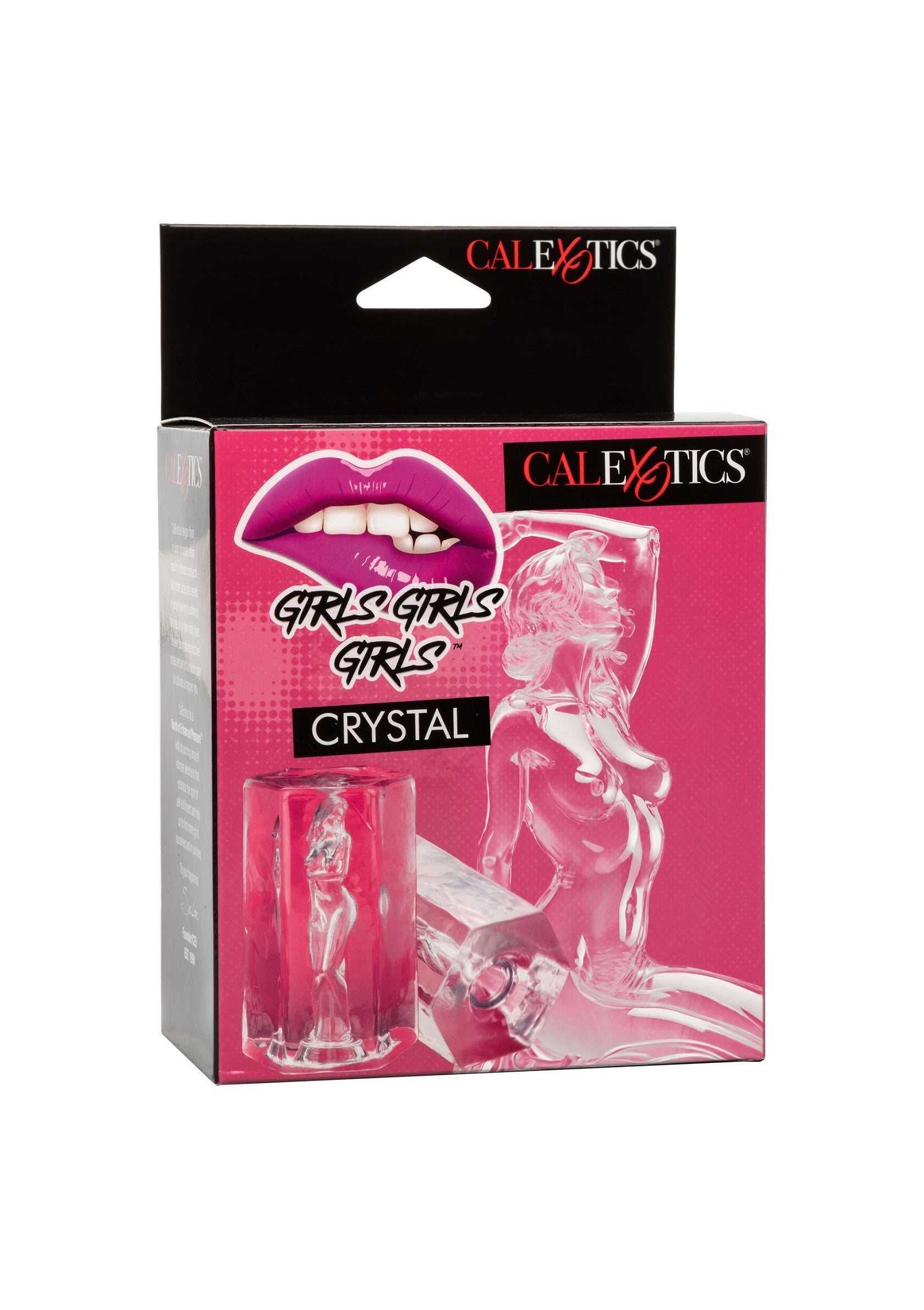 Girls Girls Girls Crystal de CalExotics : plaisir et sensation, une expérience unique et intense.; Girls Girls Girls Crystal van CalExotics: genot en sensatie, een unieke en intense ervaring.; CalExotics Girls Girls Girls Crystal: pleasure and sensation, a unique and intense experience.
