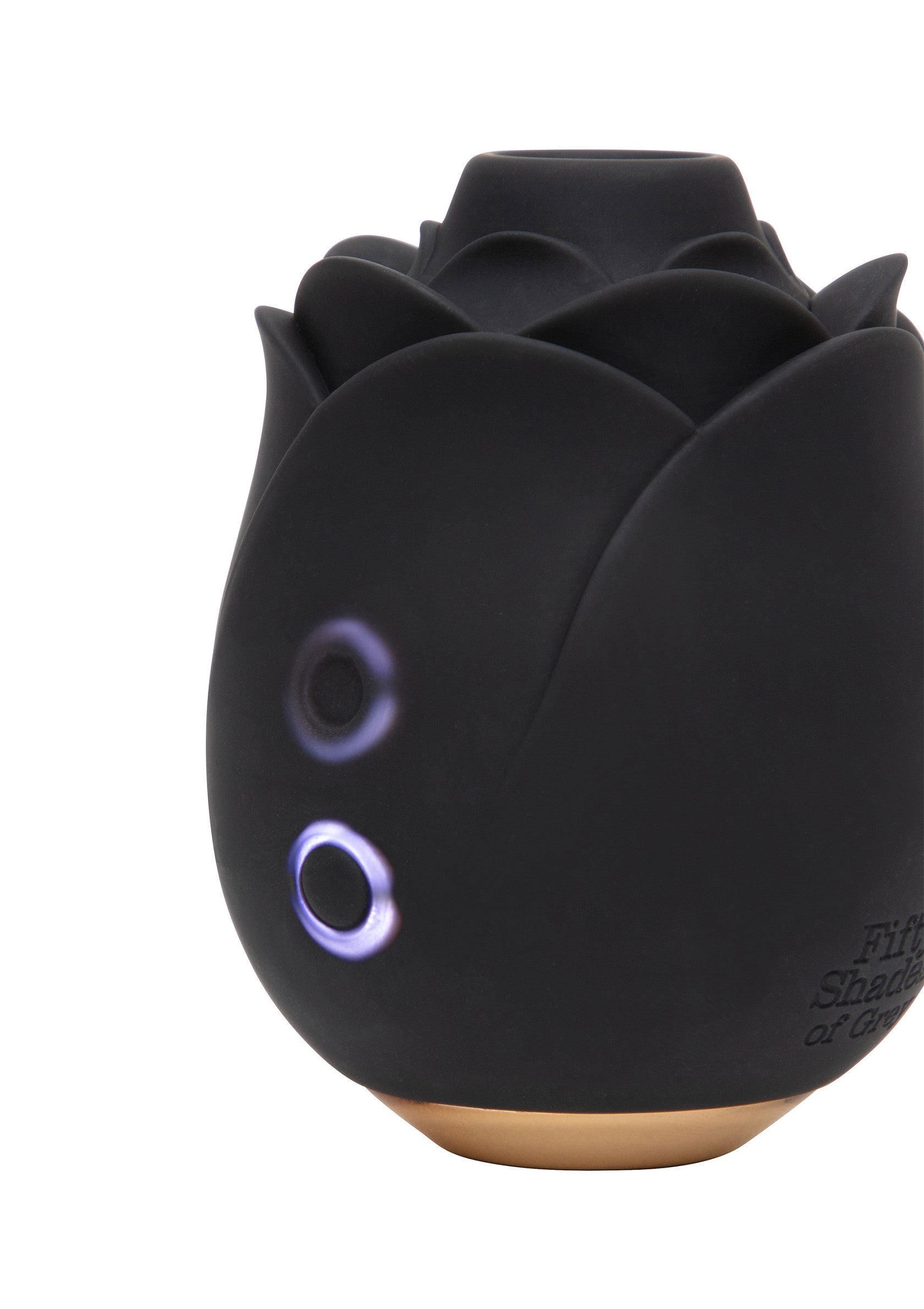 Rose vibrante noire Fifty Shades of Grey pour des plaisirs intenses. Découvrez le plaisir avec élégance.; Zwarte vibrerende roos van Fifty Shades of Grey voor intens genot. Ontdek plezier in stijl.; Fifty Shades of Grey black vibrating rose for intense pleasure. Discover pleasure in style.