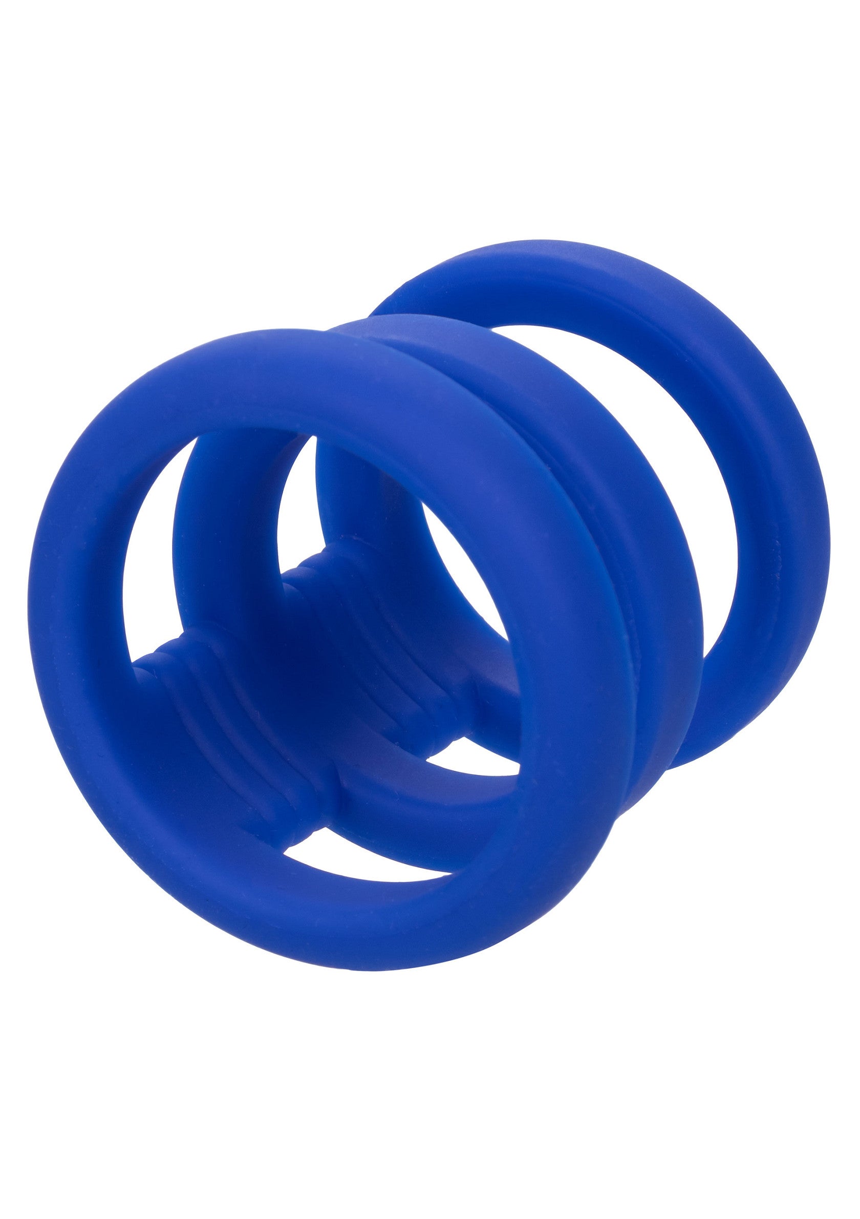 Anneau pénien bleu pour plus de plaisir et de performance.; Blauwe penisring voor meer plezier en prestaties.; Blue cock ring for enhanced pleasure and performance.