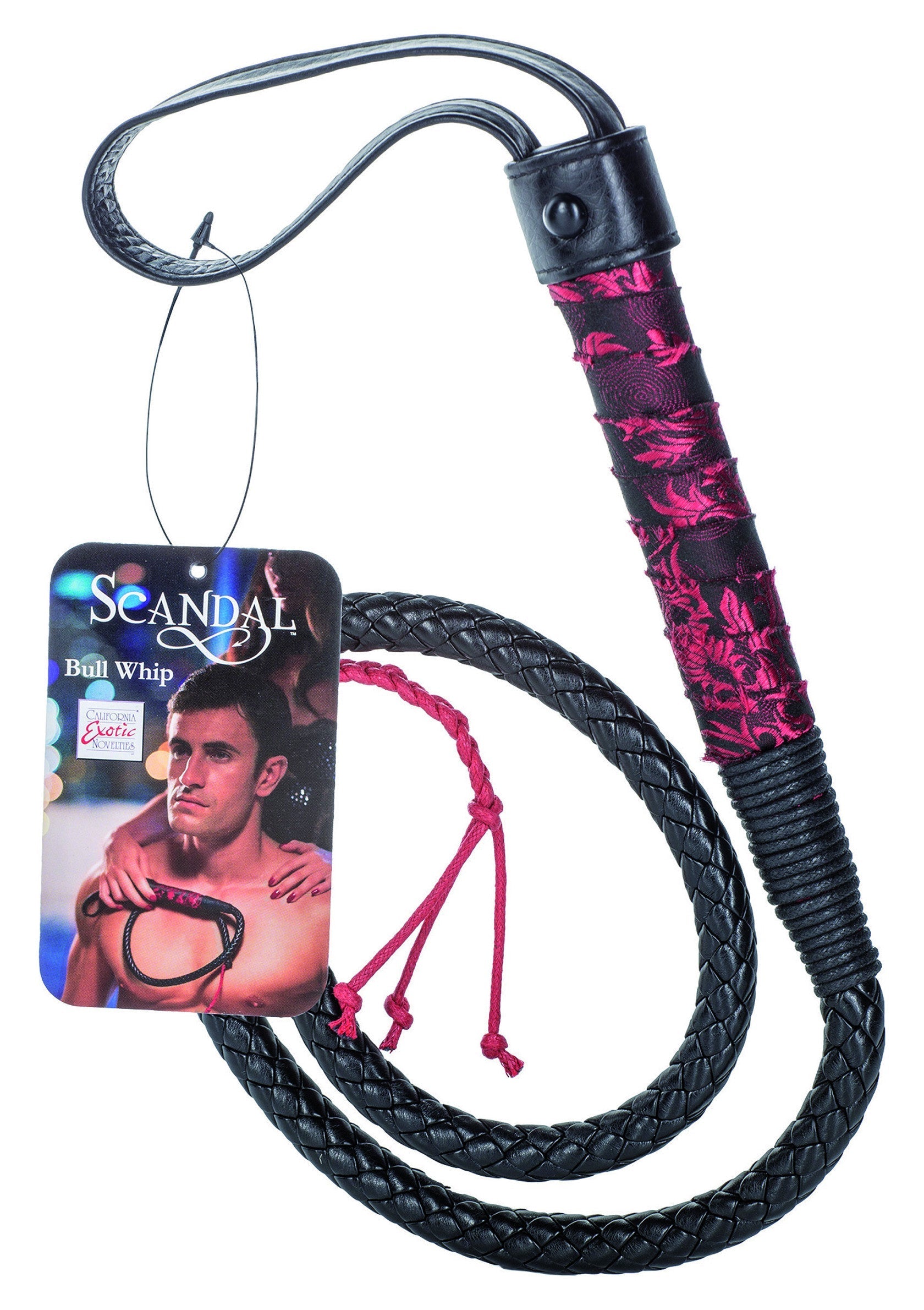 Fouet taureau Scandal Exotic. Accessoire de jeux érotiques pour adultes. Sensualité et domination.; Scandal Exotic bull whip. Erotische speeltje accessoire voor volwassenen. Sensualiteit en dominantie.; Scandal Exotic bull whip. Adult erotic toy accessory. Sensuality and domination.