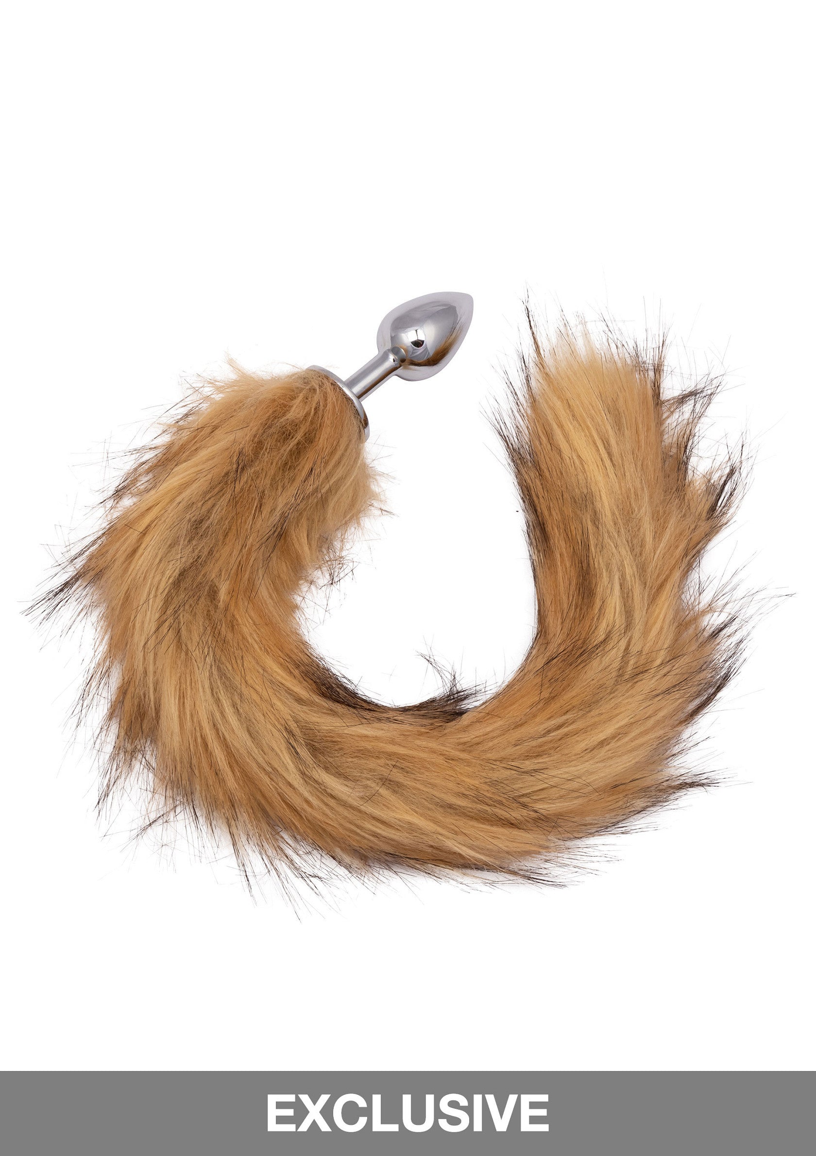 Plug anal avec queue de renard marron pour un plaisir animalier et sensuel.; Anal plug met bruine vosstaart voor dierlijk en sensueel genot.; Brown fox tail butt plug for animalistic, sensual pleasure.