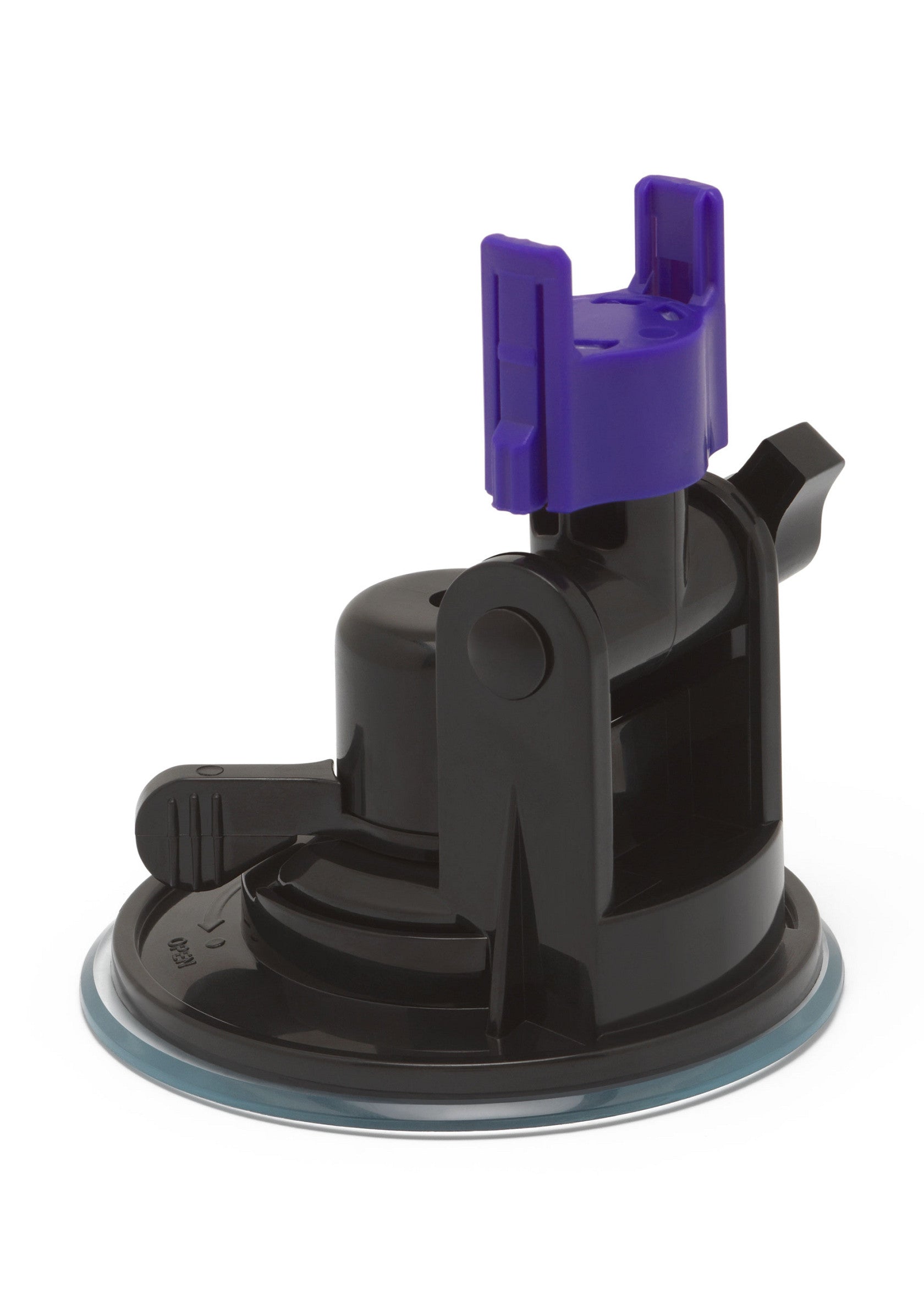 Ventouse noire avec support violet pour une fixation sécurisée. Idéale pour divers usages, facile à installer et durable.; Zwarte zuignap met paarse houder voor een veilige bevestiging. Ideaal voor diverse toepassingen, eenvoudig te installeren en duurzaam.; Black suction cup with purple holder for secure mounting. Ideal for various applications, easy to install and durable.