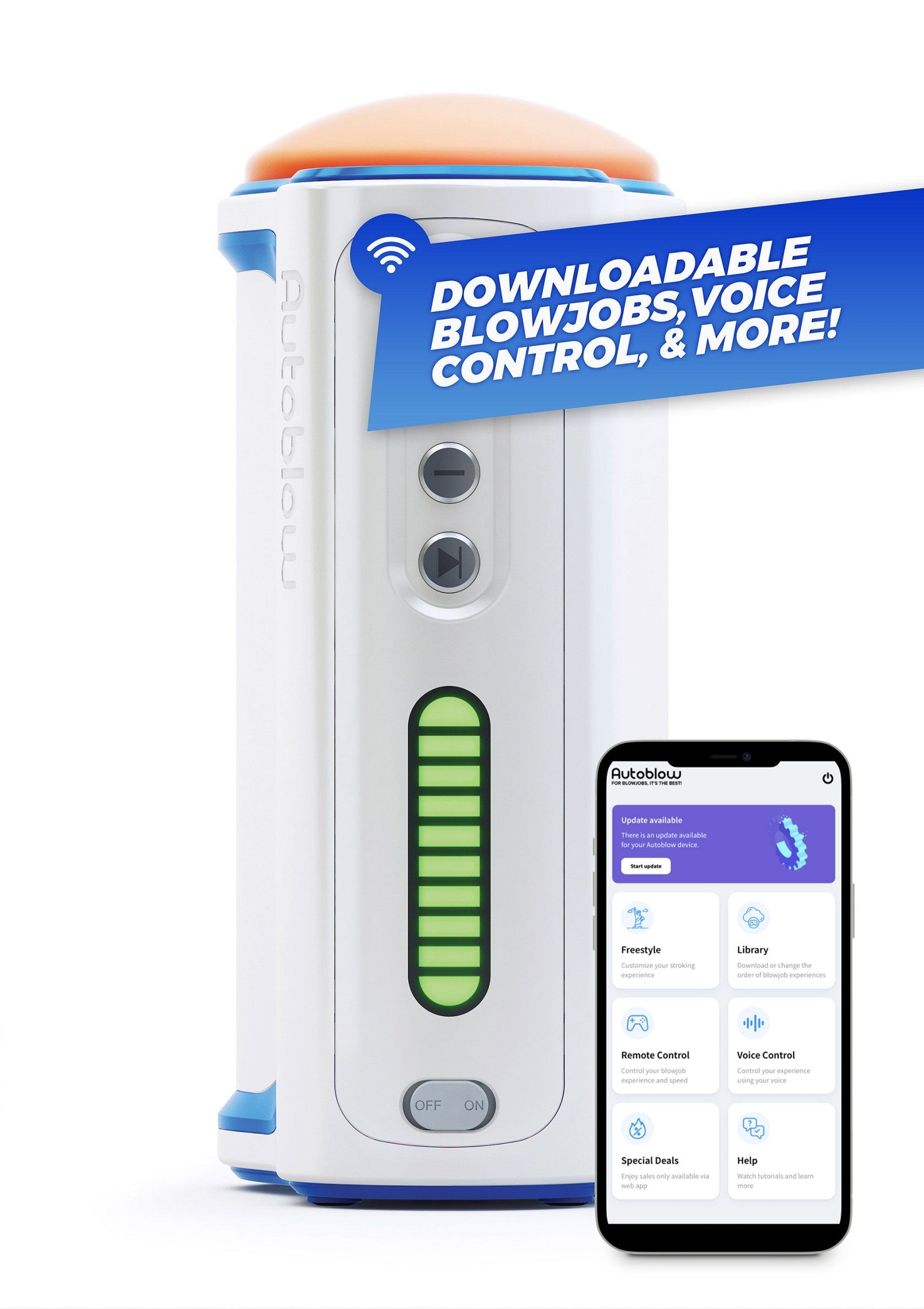 AutoBlow AI avec contrôle vocal. Téléchargez des blowjobs et profitez d'une expérience personnalisée.; AutoBlow AI met spraakbesturing. Download blowjobs en geniet van een gepersonaliseerde ervaring.; AutoBlow AI with voice control. Download blowjobs and enjoy a personalized experience.