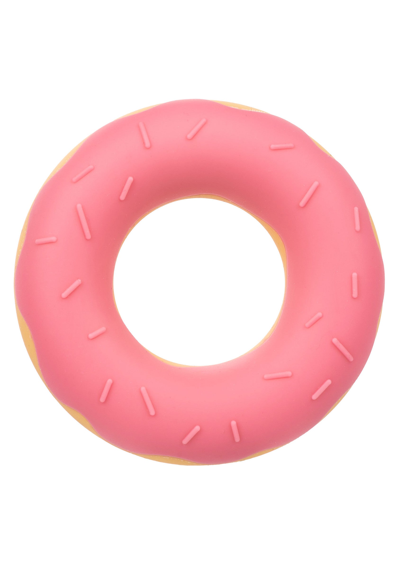 Donut rose gourmand avec vermicelles. L'accessoire fun et original pour tous les âges!; Roze donut met sprinkles. Een leuke en originele accessoire voor alle leeftijden!; Yummy pink donut with sprinkles. A fun and unique accessory for all ages!