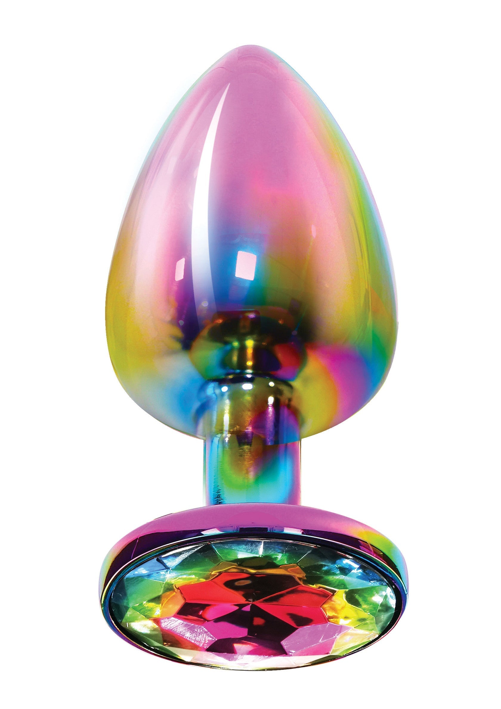 Plug anal arc-en-ciel avec base de gemme. Plaisir et fantaisie assurés! ; Regenboog anale plug met edelsteenbasis. Plezier en fantasie gegarandeerd!; Rainbow anal plug with gem base. Fun and fantasy guaranteed!