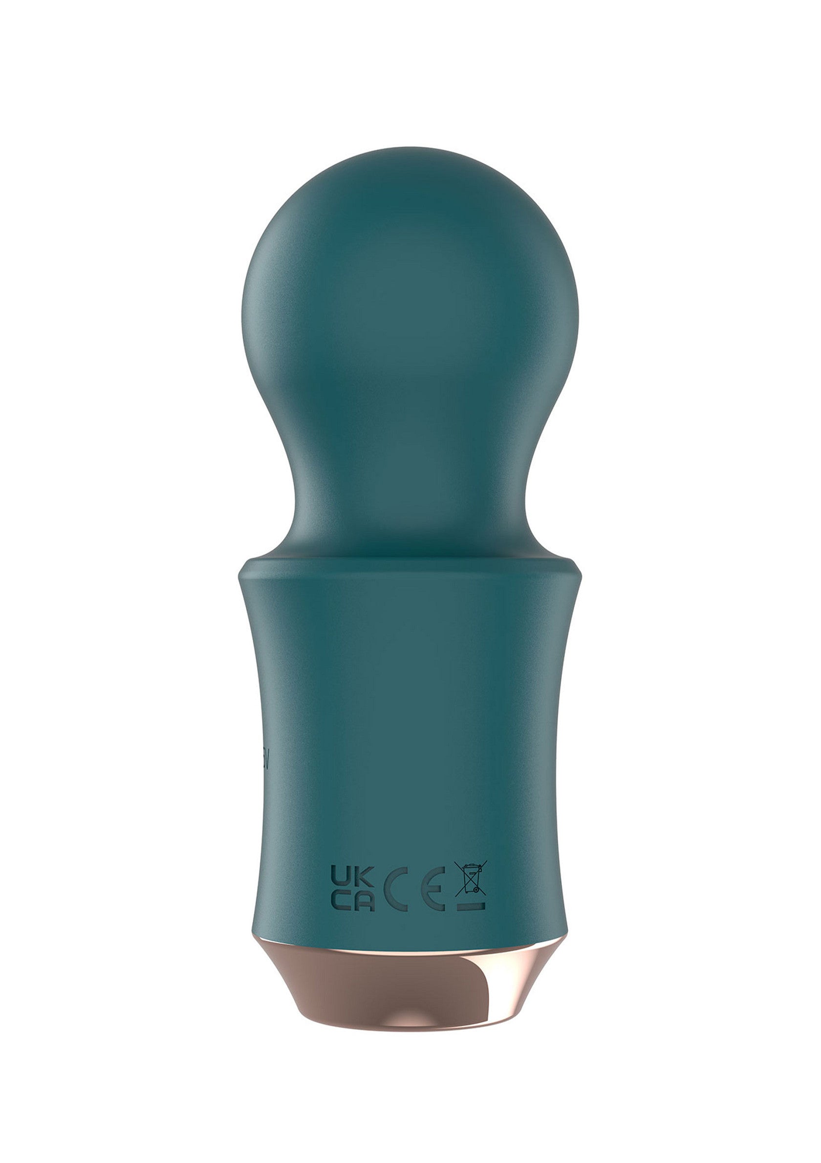 Masseur vibrant rechargeable bleu sarcelle et or rose, idéal pour la relaxation et le plaisir.; Oplaadbare vibrerende massageapparaat in teal en roségoud, ideaal voor ontspanning en plezier.; Rechargeable teal and rose gold vibrating massager, ideal for relaxation and pleasure.