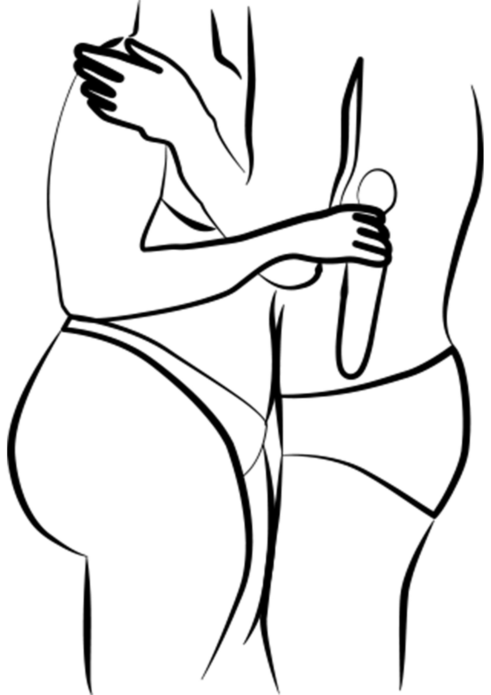 Dessin au trait minimaliste de deux personnes en sous-vêtements s'enlaçant. Idéal pour une décoration murale romantique et moderne.; Minimalistische lijntekening van twee mensen in ondergoed die elkaar omhelzen. Perfect voor een romantische en moderne wanddecoratie.; Minimalist line drawing of two people in underwear embracing. Ideal for romantic and modern wall decor, love-themed products.
