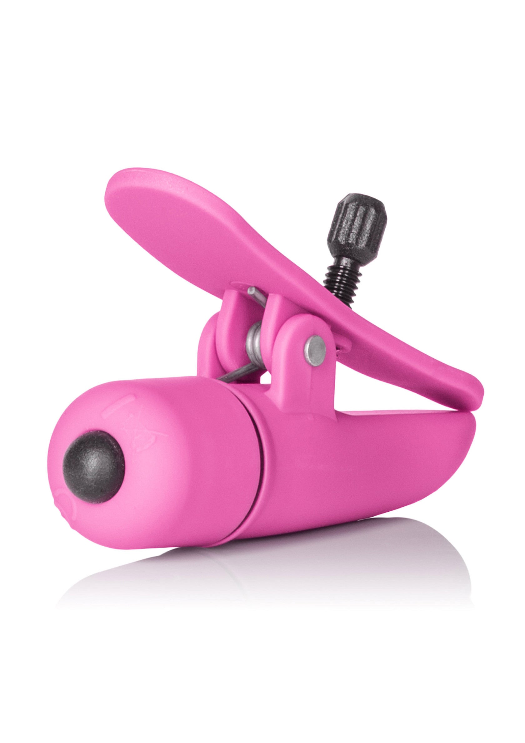 Pince à téton rose vibrante pour une stimulation intense et personnalisée. Explorez le plaisir avec style.; Roze vibrerende tepelklem voor intense, persoonlijke stimulatie. Ontdek plezier in stijl.; Pink vibrating nipple clamp for intense, personalized stimulation. Explore pleasure in style.