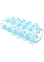 Anneau pénien texturé bleu pour une stimulation intense et un plaisir partagé.; Blauwe getextureerde penisring voor intense stimulatie en gedeeld plezier.; Blue textured penis ring for intense stimulation and shared pleasure.