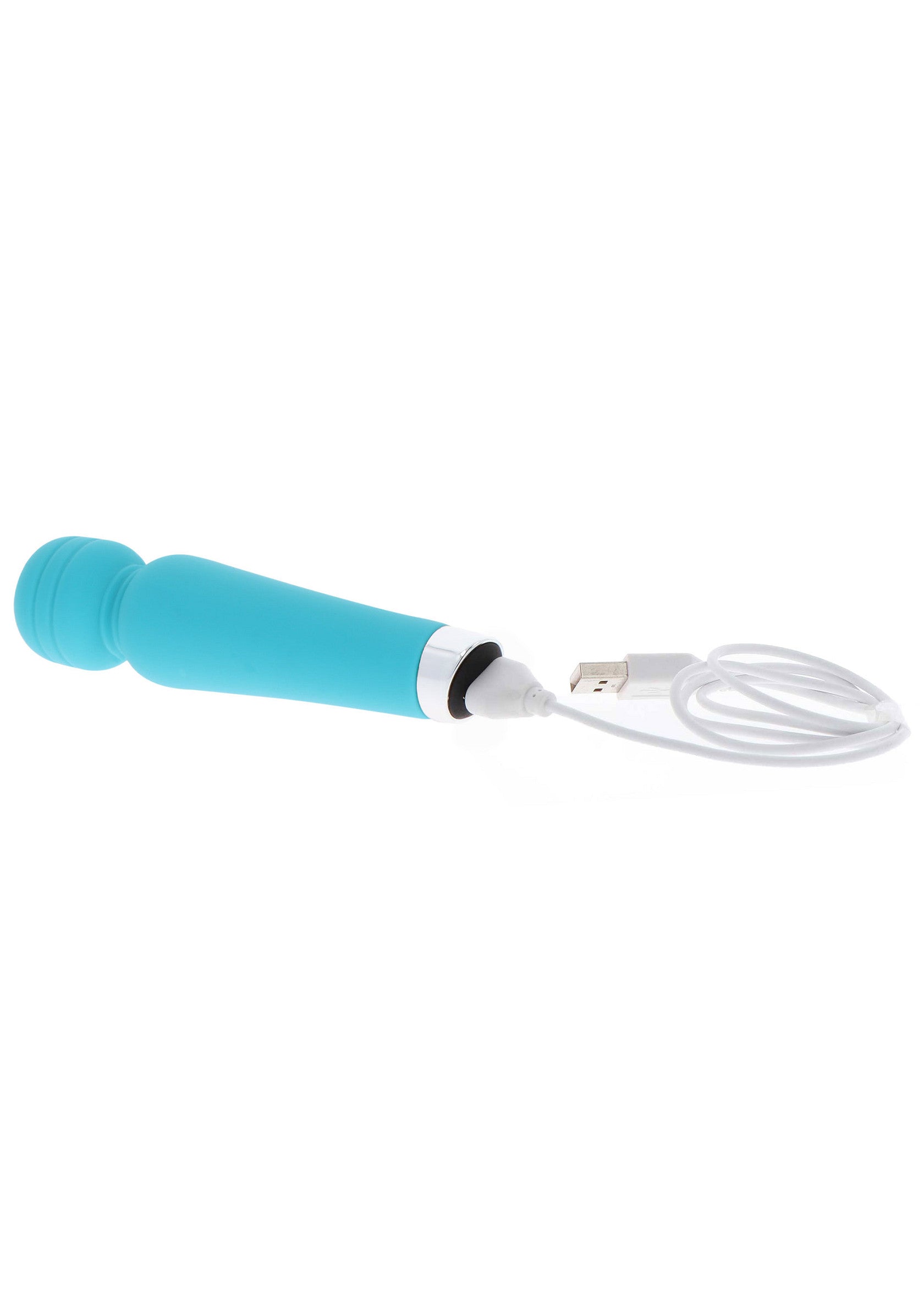Masseur vibrant bleu rechargeable par USB pour le plaisir personnel.; Blauwe oplaadbare USB vibrerende stimulator voor persoonlijk plezier.; Blue rechargeable USB vibrating massager for personal pleasure.