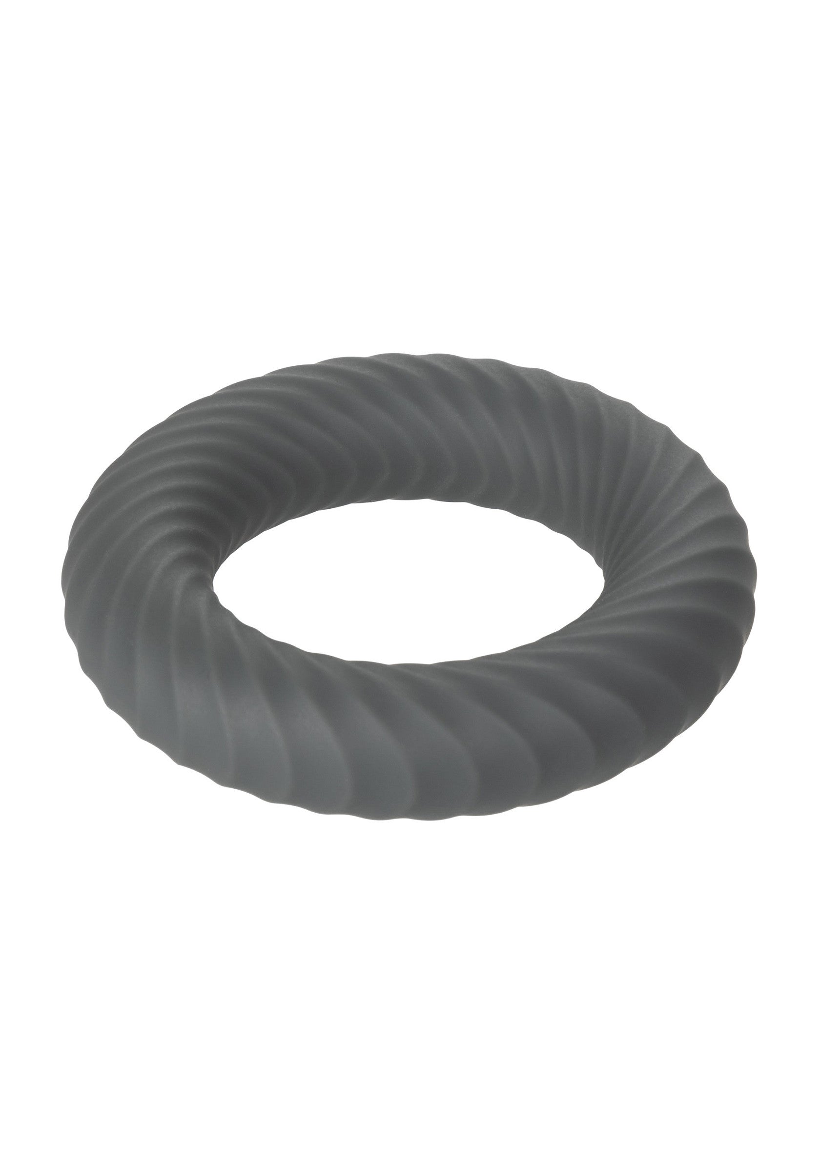 Anneau pénien texturé gris pour plus de plaisir et de sensations. Confortable et extensible.; Grijze penisring met textuur voor extra plezier en gevoel. Comfortabel en rekbaar.; Gray textured cock ring for extra pleasure and sensation. Comfortable and stretchy.