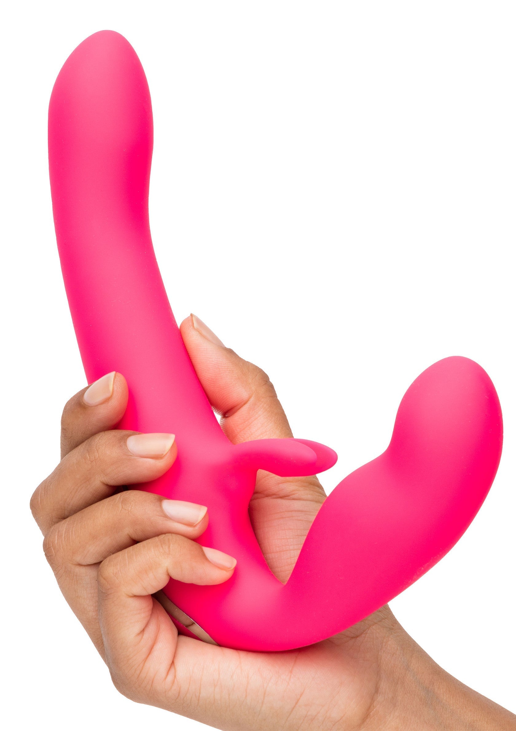 Vibromasseur rose stimulant le point G pour un plaisir intense. Explorez le plaisir avec cet accessoire vibrant et excitant.; Roze G-spot vibrator voor intens plezier. Ontdek genot met dit vibrerende en opwindende speeltje.; Pink G-spot vibrator for intense pleasure. Explore pleasure with this vibrating and exciting toy.
