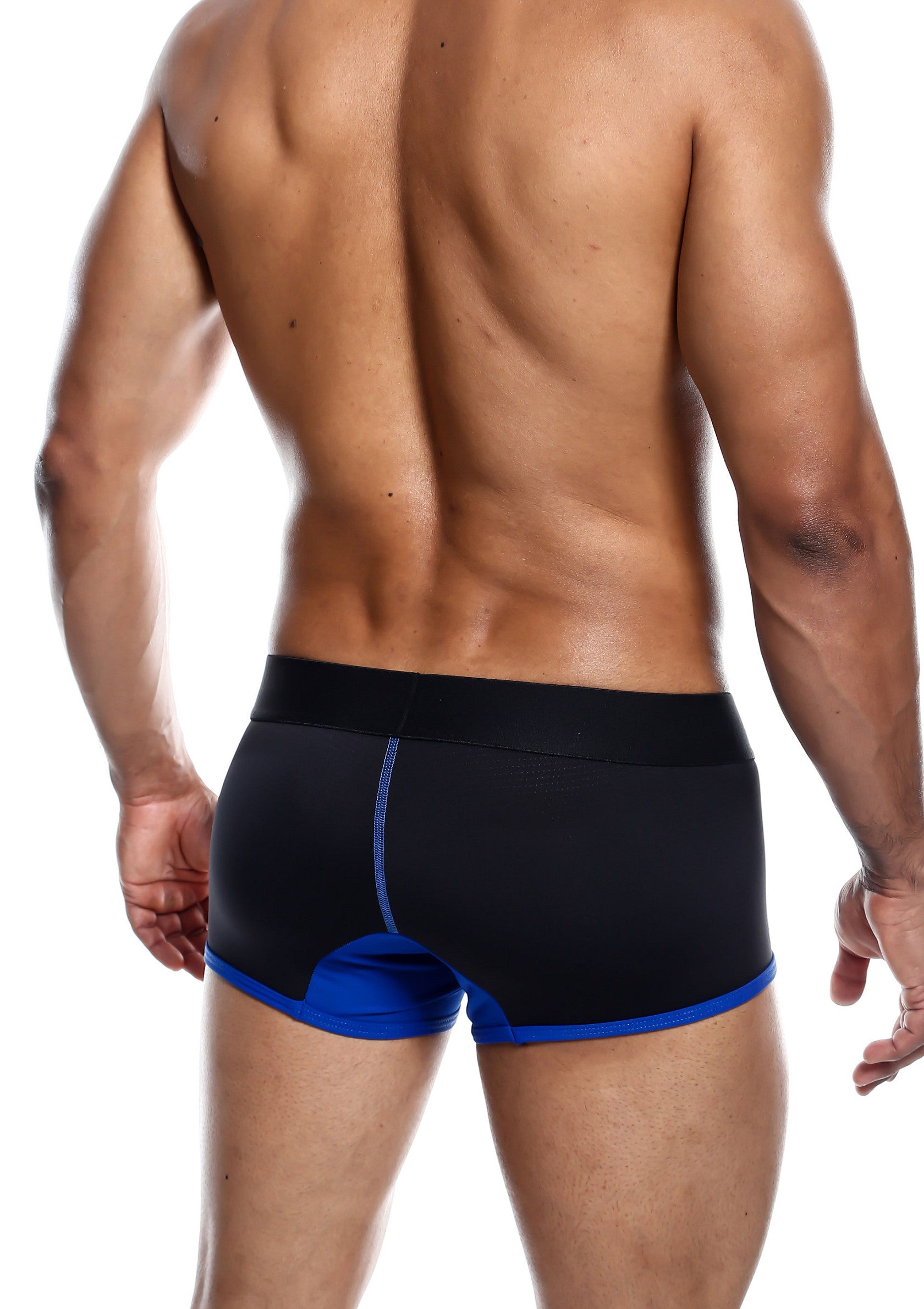 Boxer homme noir et bleu. Sous-vêtements confortables et élégants pour hommes. Découvrez notre collection de boxers pour hommes.; Zwarte en blauwe herenboxershorts. Comfortabel en stijlvol herenondergoed. Bekijk onze collectie herenboxershorts.; Black and blue men's boxer briefs. Comfortable and stylish men's underwear. Check out our collection of men's boxer briefs.