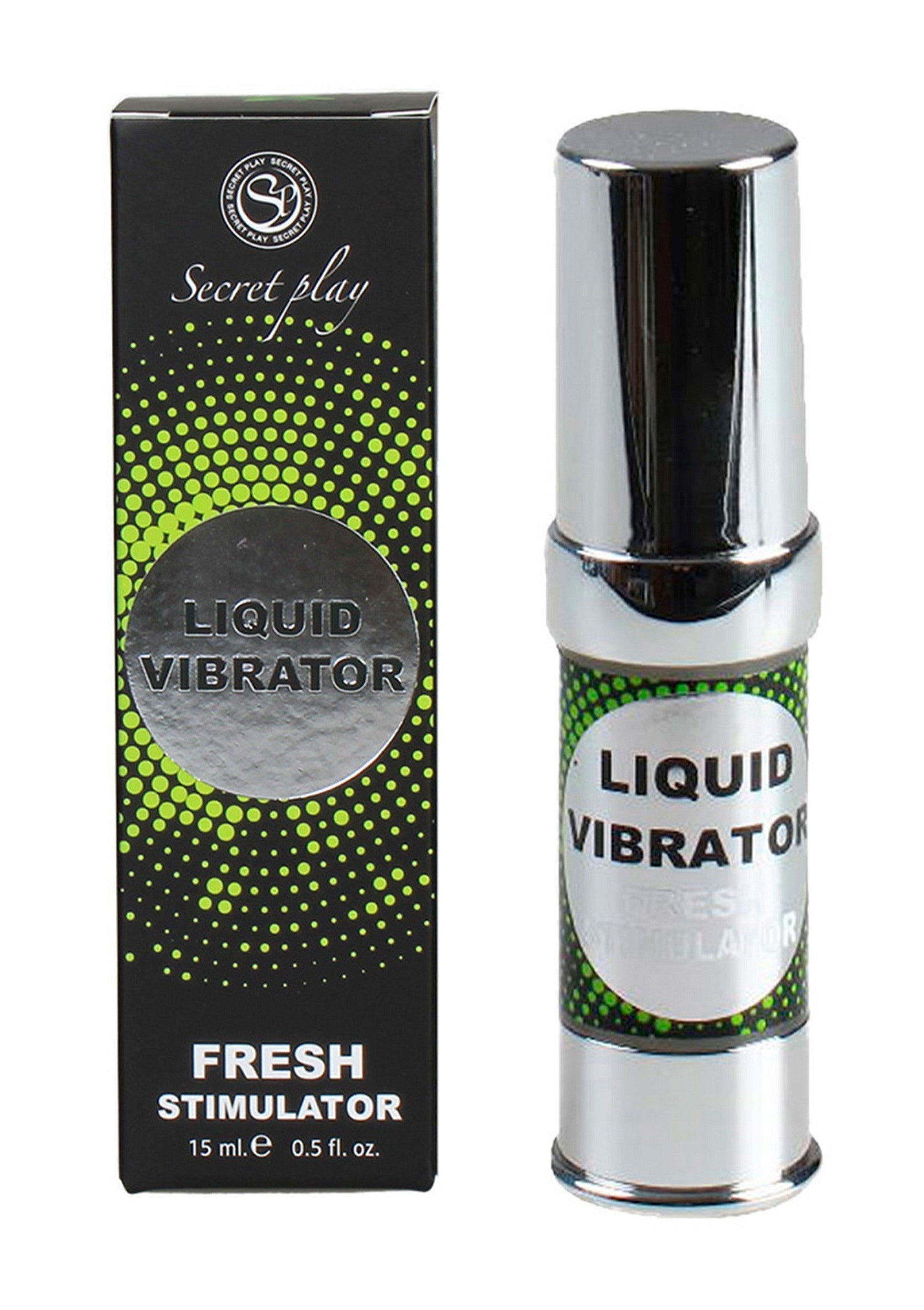 Secret Play Liquid Vibrator Fresh Stimulator. Stimulateur liquide pour des sensations intenses.; Secret Play Liquid Vibrator Fresh Stimulator. Vloeibare stimulator voor intense sensaties.; Secret Play Liquid Vibrator Fresh Stimulator. Liquid stimulator for intense sensations.