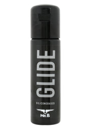 Lubrifiant à base de silicone Glide Mr. B, pour un plaisir longue durée.; Mr. B Glide siliconen glijmiddel voor langdurig plezier.; Mr. B Glide silicone-based lubricant for long-lasting pleasure.