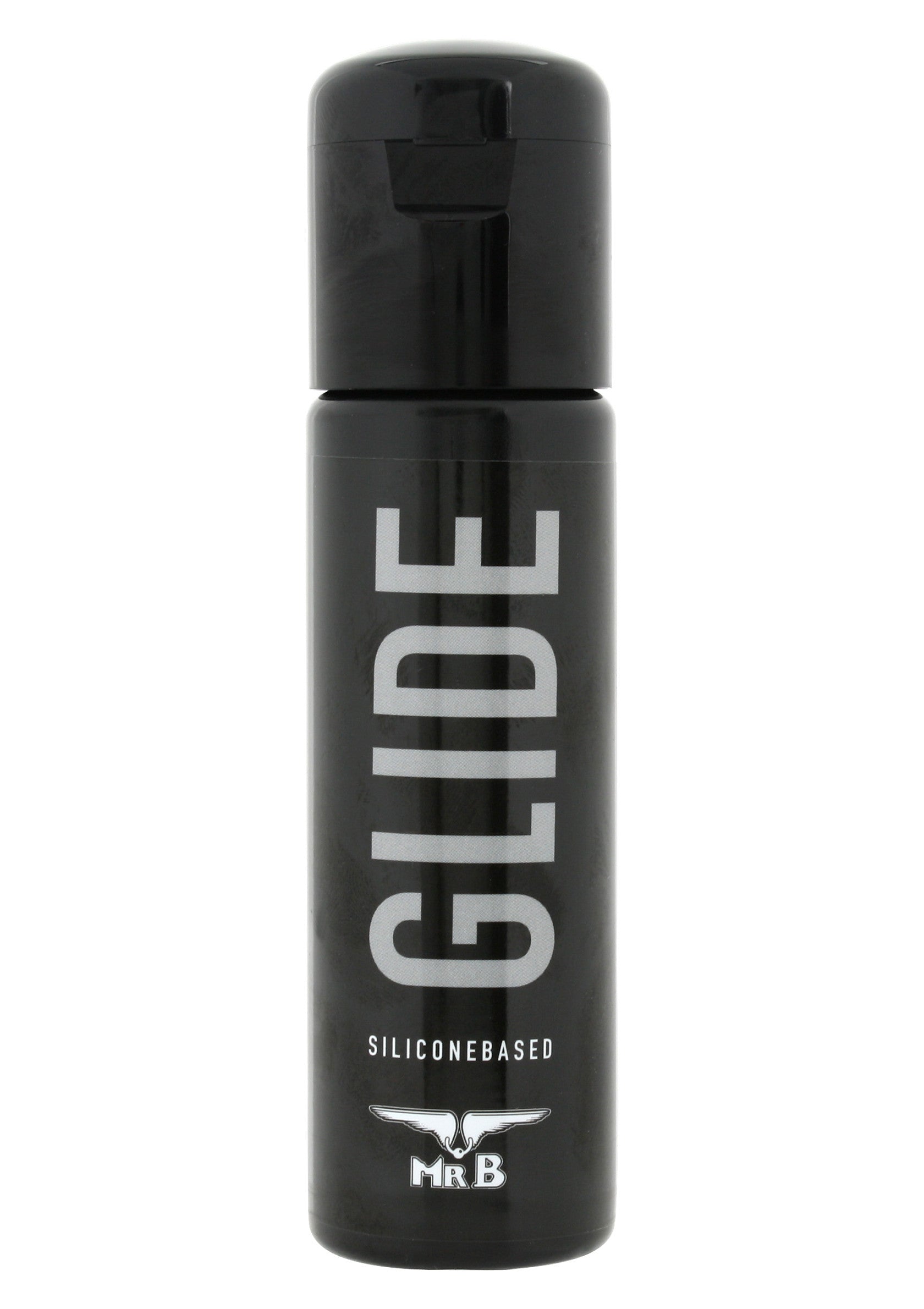 Lubrifiant à base de silicone Glide Mr. B, pour un plaisir longue durée.; Mr. B Glide siliconen glijmiddel voor langdurig plezier.; Mr. B Glide silicone-based lubricant for long-lasting pleasure.