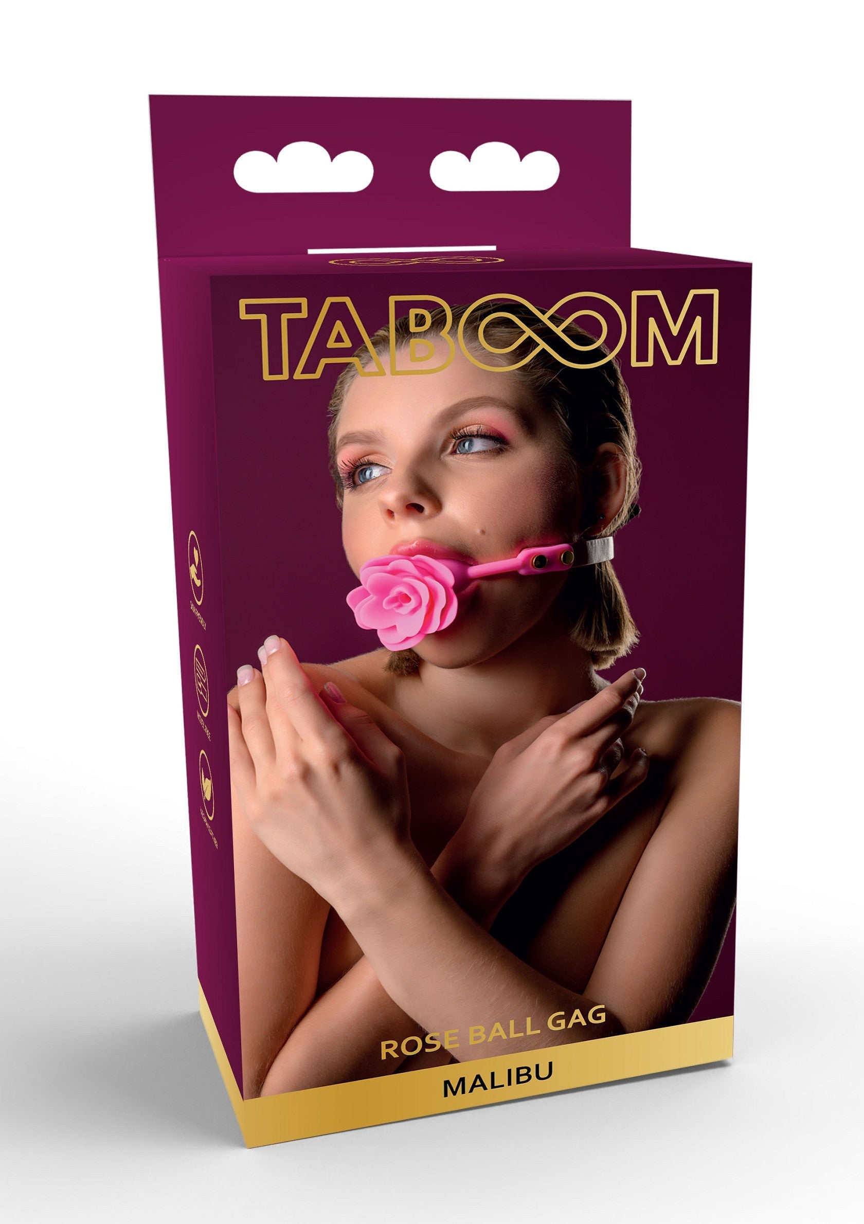 Rose Ball Gag Malibu : gag floral pour des jeux coquins. Découvrez le plaisir de la soumission avec ce jouet original et élégant.; Rose Ball Gag Malibu: bloemvormige gag voor ondeugende spelletjes. Ontdek het plezier van onderwerping met dit originele en elegante speeltje.; Rose Ball Gag Malibu: Floral gag for kinky games. Discover the pleasure of submission with this original and elegant toy.
