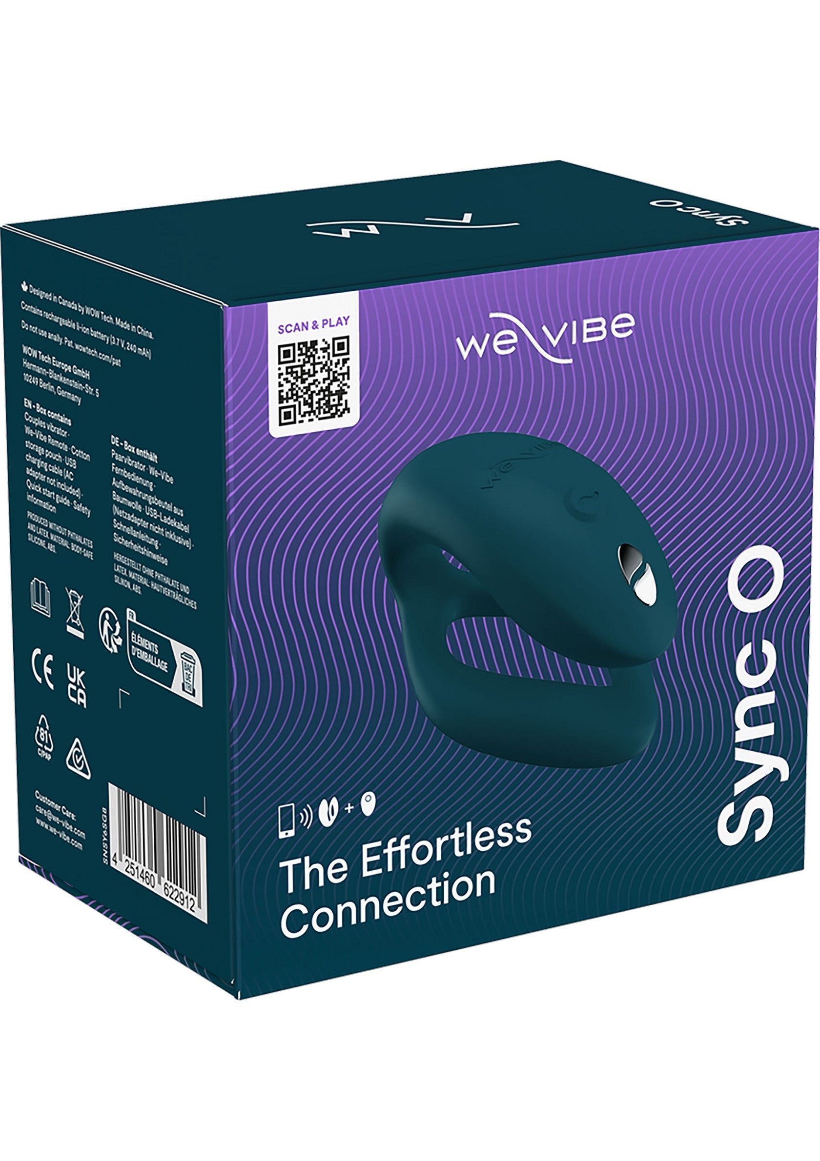 We-Vibe Sync O : vibromasseur clitoridien connecté pour une connexion sans effort. Découvrez le plaisir personnalisé !; We-Vibe Sync O: verbonden clitorisstimulator voor een moeiteloze verbinding. Ontdek gepersonaliseerd genot!; We-Vibe Sync O: connected clitoral vibrator for effortless connection. Discover personalized pleasure!