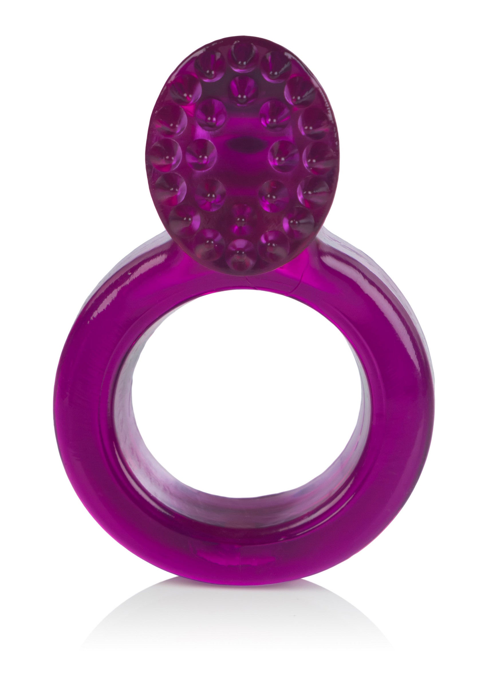Anneau vibrant violet texturé pour plus de plaisir.; Paarse vibrerende ring met textuur voor extra plezier.; Textured purple vibrating ring for extra pleasure.