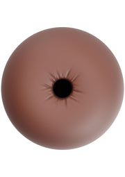 Coussin rond marron avec trou central. Idéal pour le confort et la décoration de votre intérieur.; Bruin rond kussen met centraal gat. Ideaal voor comfort en decoratie van uw interieur.; Brown round cushion with a central hole. Ideal for comfort and decoration of your interior.