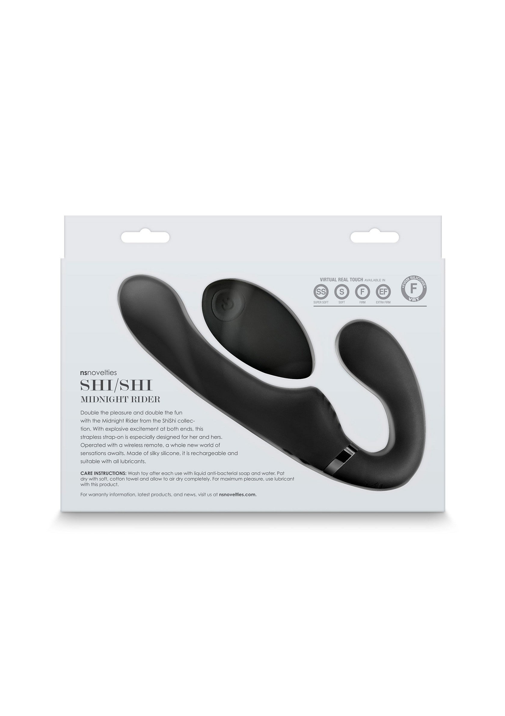 Shi Shi Midnight Rider, vibromasseur de couple pour le plaisir partagé.; Shi Shi Midnight Rider, koppel vibrator voor gedeeld plezier.; Shi Shi Midnight Rider, couple vibrator for shared pleasure.