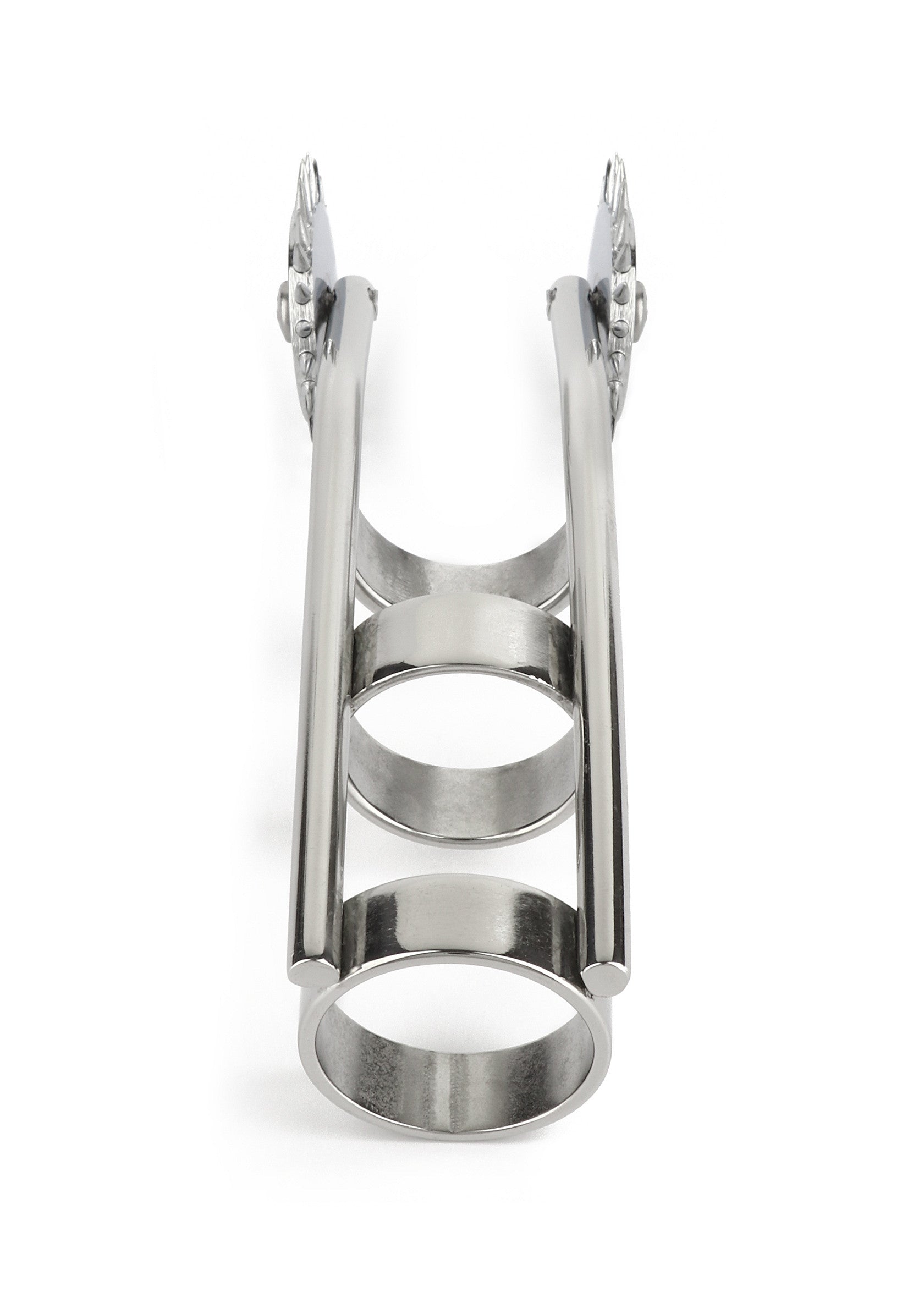 Bague articulée en acier inoxydable. Bijou moderne et élégant.; Gelede ring van roestvrij staal. Modern en elegant sieraad.; Stainless steel articulated ring. Modern and elegant jewelry.