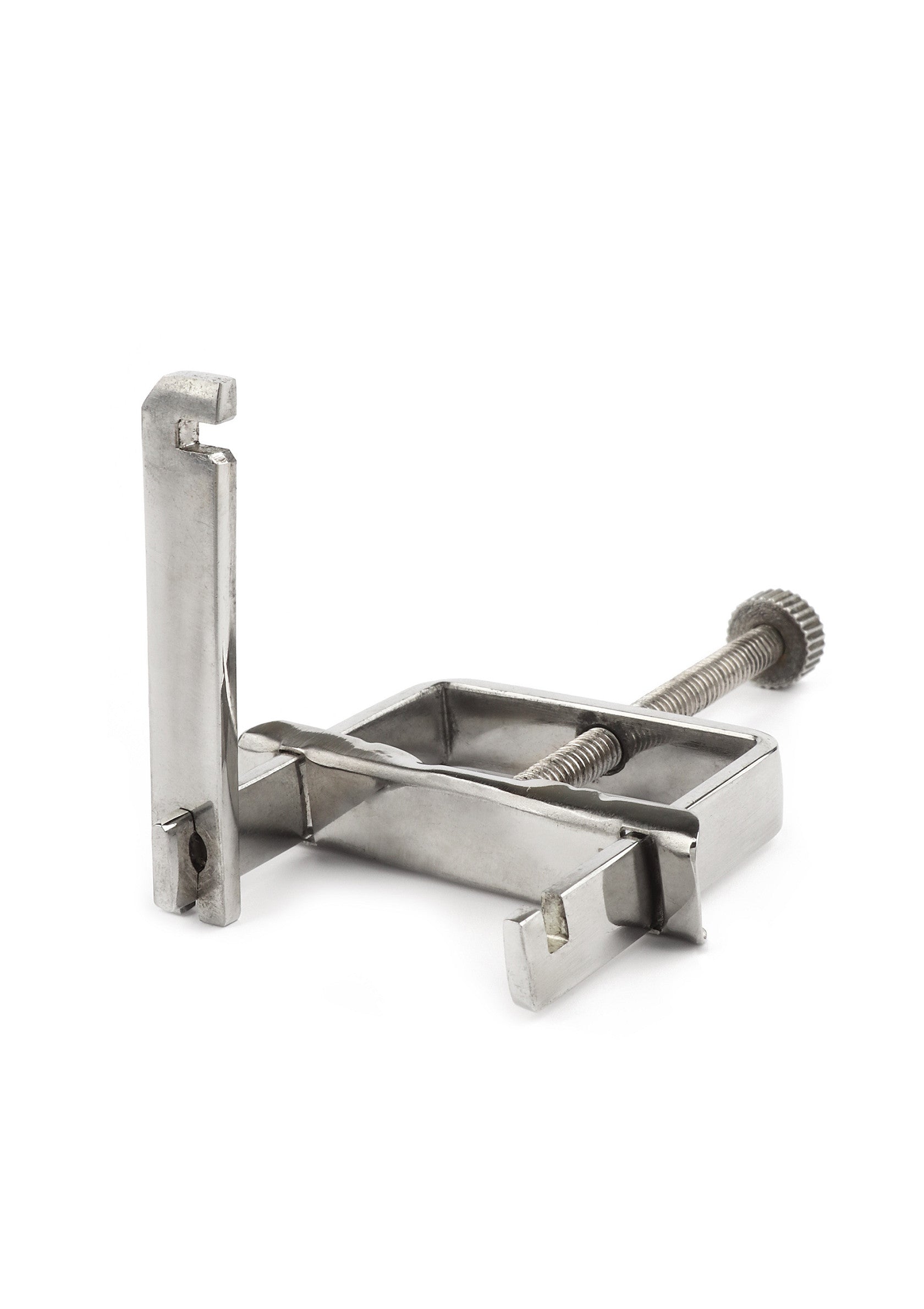 Pince en métal réglable pour une fixation sûre et précise. Idéale pour divers projets.; Verstelbare metalen klem voor een veilige en nauwkeurige bevestiging. Ideaal voor diverse projecten.; Adjustable metal clamp for secure and precise fastening. Ideal for various projects.