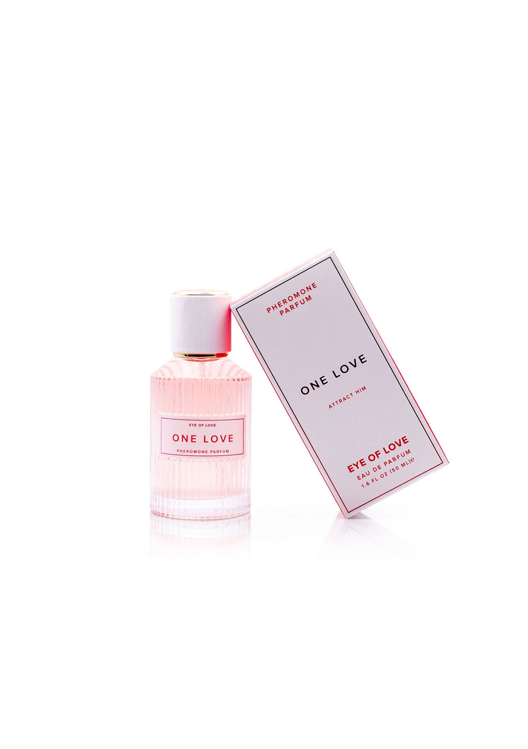 Parfum aux phéromones One Love Eye of Love pour attirer les regards.; One Love Eye of Love feromoonparfum om de aandacht te trekken.; One Love Eye of Love pheromone perfume to attract attention.