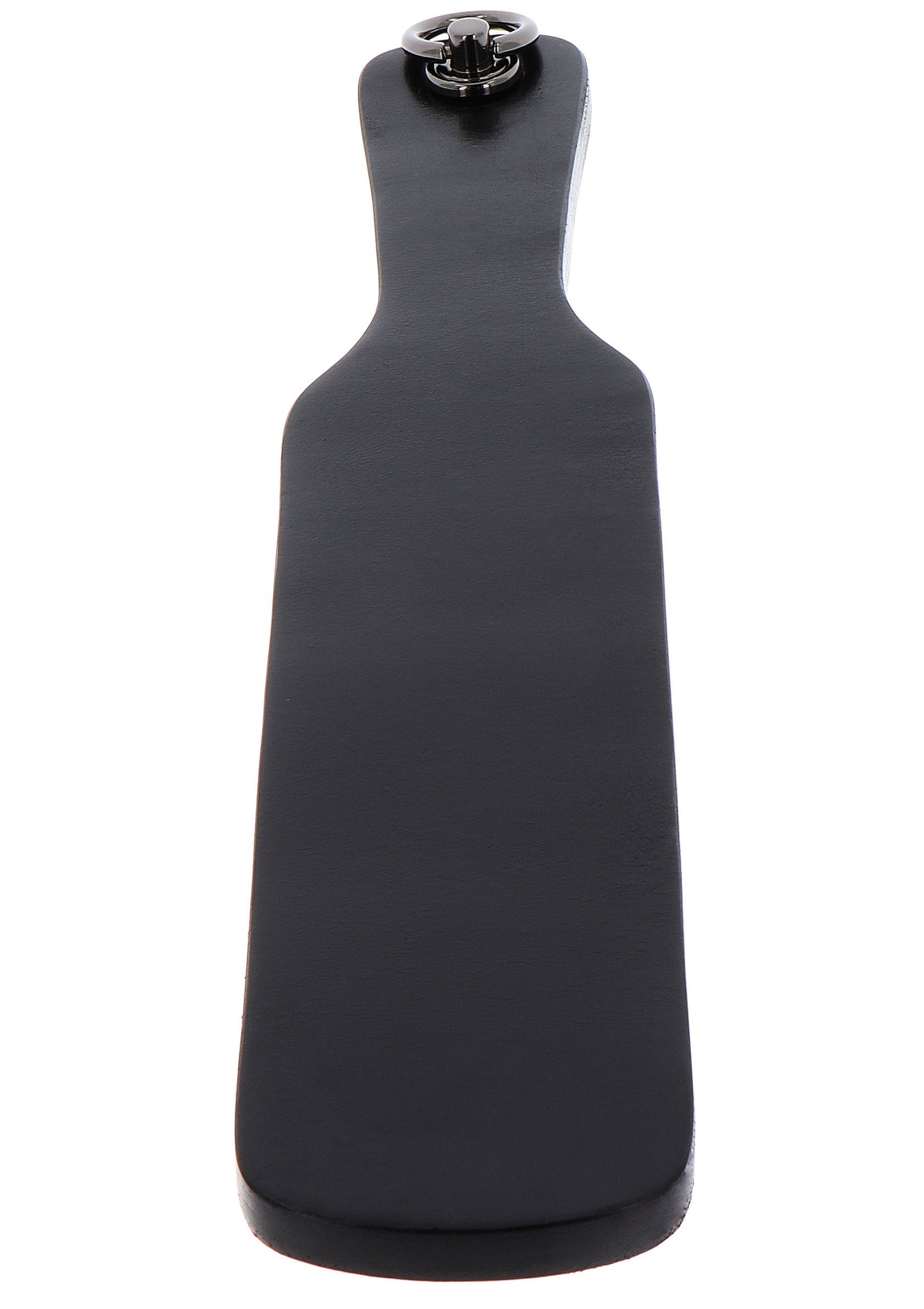 Palette noire pour fessée, avec anneau de suspension. Articles coquins pour adultes.; Zwarte peddel met ophangring voor volwassen spellen en erotisch plezier.; Black spanking paddle with hanging ring. Adult naughty toy item.