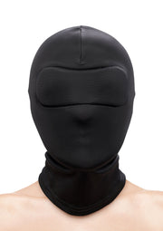 Masque facial intégral noir pour cosplay et jeux de rôle.; Zwart full-face masker voor cosplay en rollenspel.; Black full face mask for cosplay and roleplay.