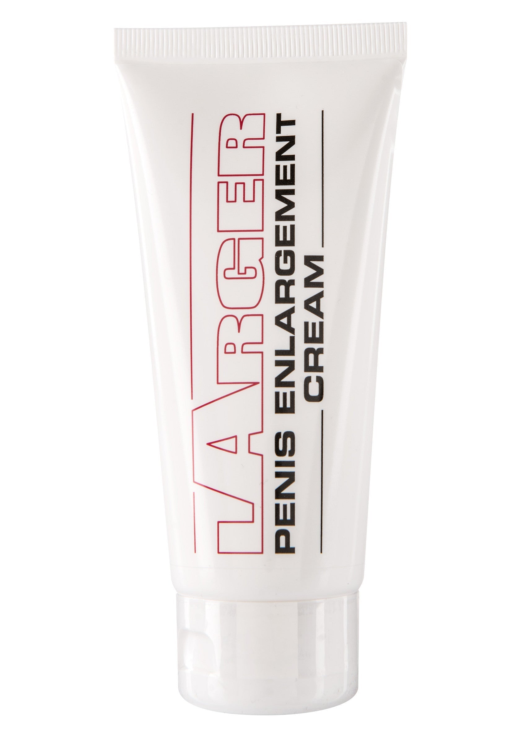 Crème d'agrandissement LARGGER pour pénis, pour une augmentation de la taille du pénis en toute confiance et discrétion.; LARGGER penisvergrotingscrème voor een zelfverzekerde en discrete penisvergroting.; LARGGER penis enlargement cream for a confident and discreet penis size increase.