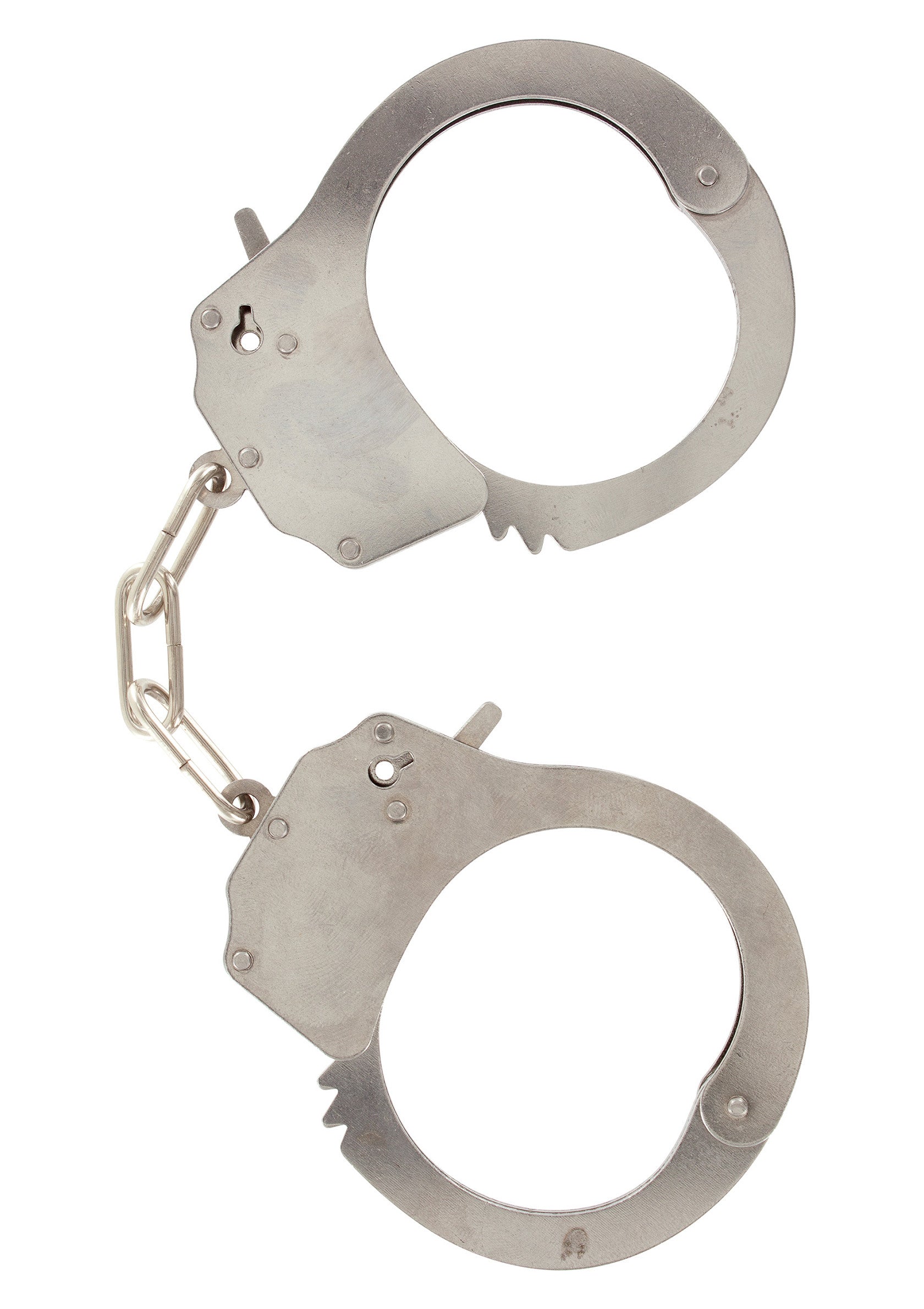Menottes métalliques pour déguisements et jeux de rôle. Accessoire de fête original et amusant garanti !; Metalen handboeien voor kostuums en rollenspellen. Origineel en leuk feestaccessoire gegarandeerd!; Metal handcuffs for costumes and role-playing. Original and fun party accessory guaranteed!