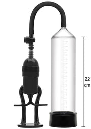 Pompe à pénis noire avec cylindre transparent gradué. Pour une stimulation intense et des résultats visibles.; Zwarte penispomp met transparante, afgemeten cilinder. Voor intense stimulatie en zichtbare resultaten.; Black penis pump with clear graduated cylinder. For intense stimulation and visible results.
