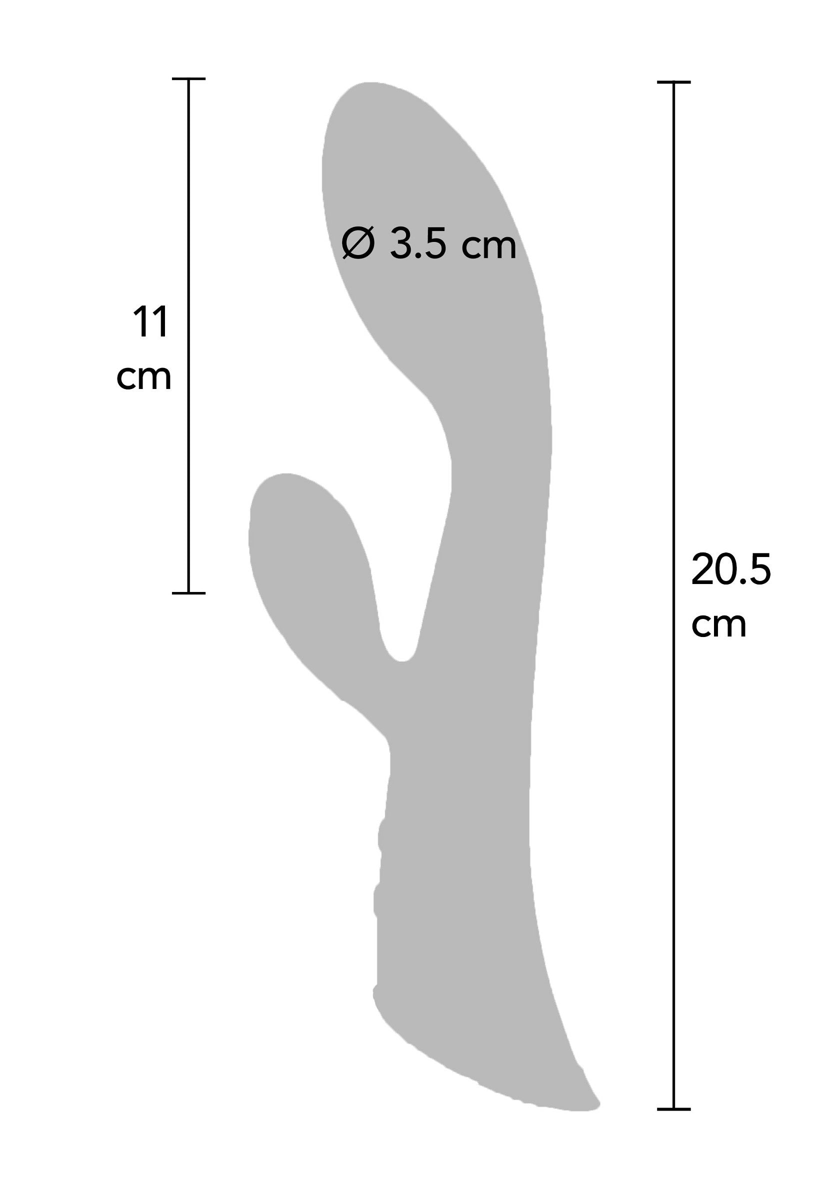 Diagramme de taille d'un sextoy pour adultes, dimensions détaillées.; Maatschema van een seksspeeltje voor volwassenen, gedetailleerde afmetingen.; Size chart of an adult sex toy, detailed dimensions.