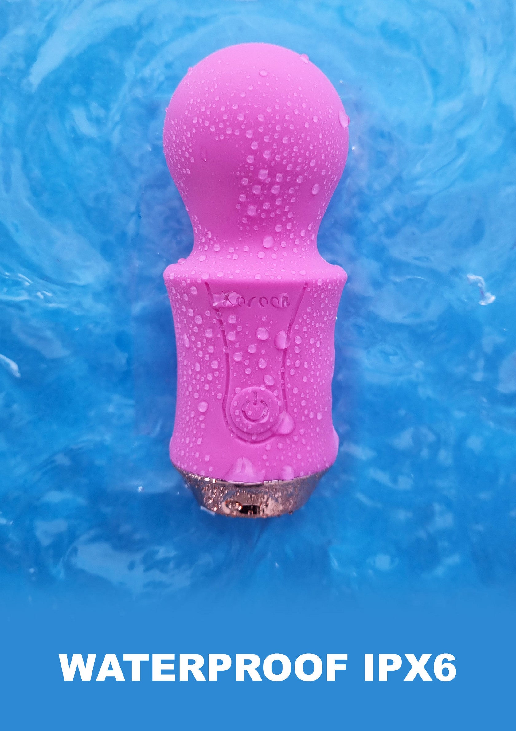 Masseur vibrant étanche rose IPX6 pour une utilisation sous l'eau.; Waterdichte roze vibrerende massageapparaat IPX6 voor gebruik onder water.; Waterproof pink vibrating massager IPX6 for underwater use.
