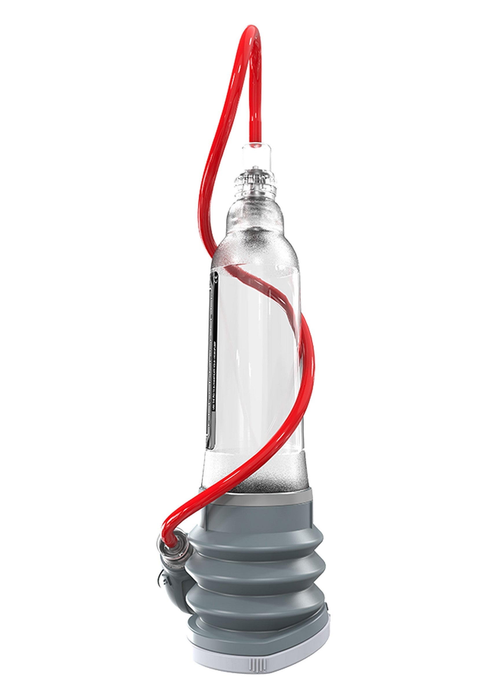 Pompe à vide pour homme avec manomètre et tube rouge. Accessoire pour adultes pour plus de plaisir et de satisfaction.; Vacuümpomp voor mannen met manometer en rode buis. Volwassen accessoire voor meer plezier en voldoening.; Vacuum pump for men with pressure gauge and red tube. Adult accessory for enhanced pleasure and satisfaction.