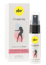 Pjur MySpray, spray stimulant pour femmes, améliore les sensations. 20ml.; Pjur MySpray, stimulerende spray voor vrouwen, verbetert sensaties. 20ml.; Pjur MySpray, stimulation spray for women, enhances sensations. 20ml.
