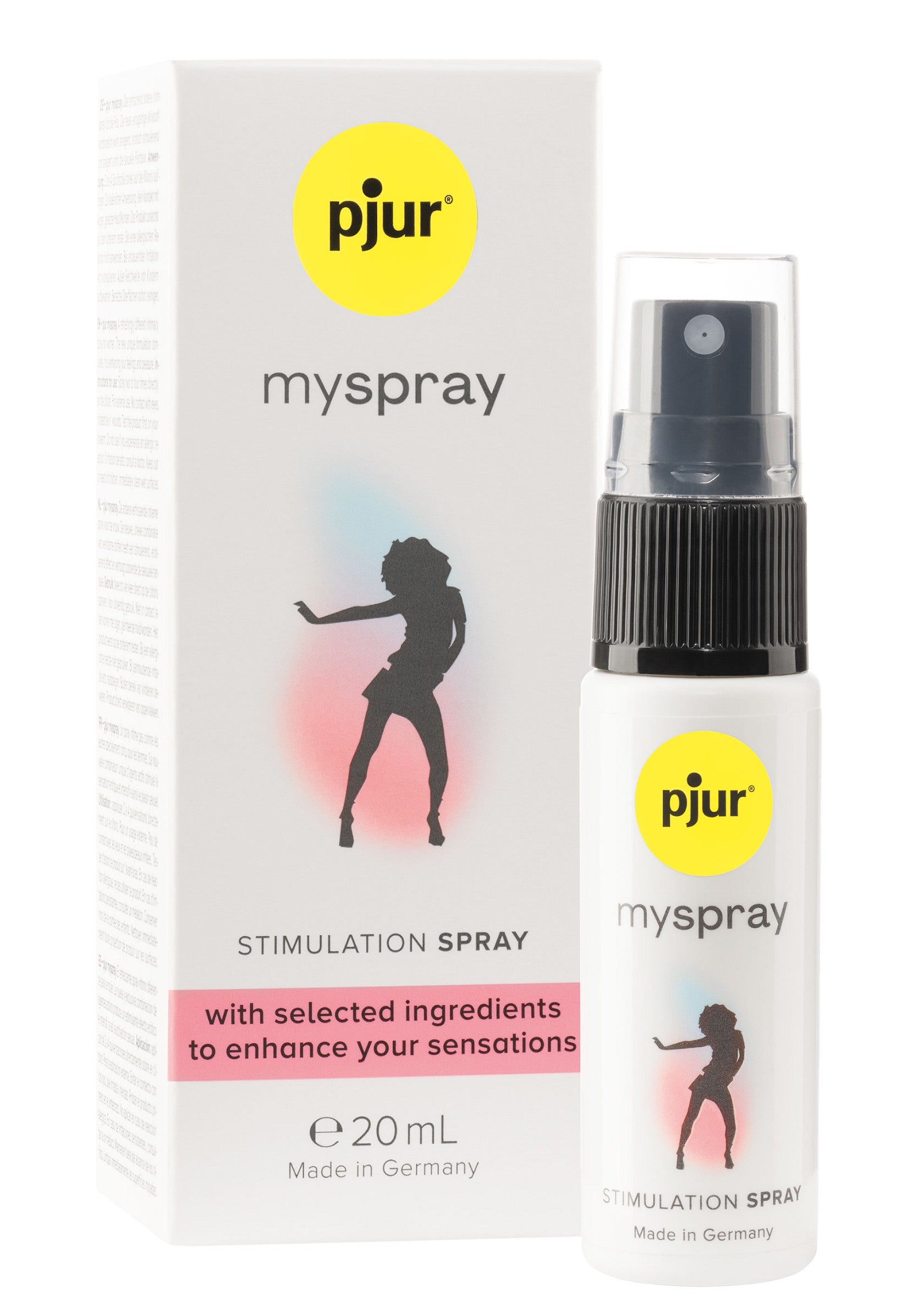Pjur MySpray, spray stimulant pour femmes, améliore les sensations. 20ml.; Pjur MySpray, stimulerende spray voor vrouwen, verbetert sensaties. 20ml.; Pjur MySpray, stimulation spray for women, enhances sensations. 20ml.
