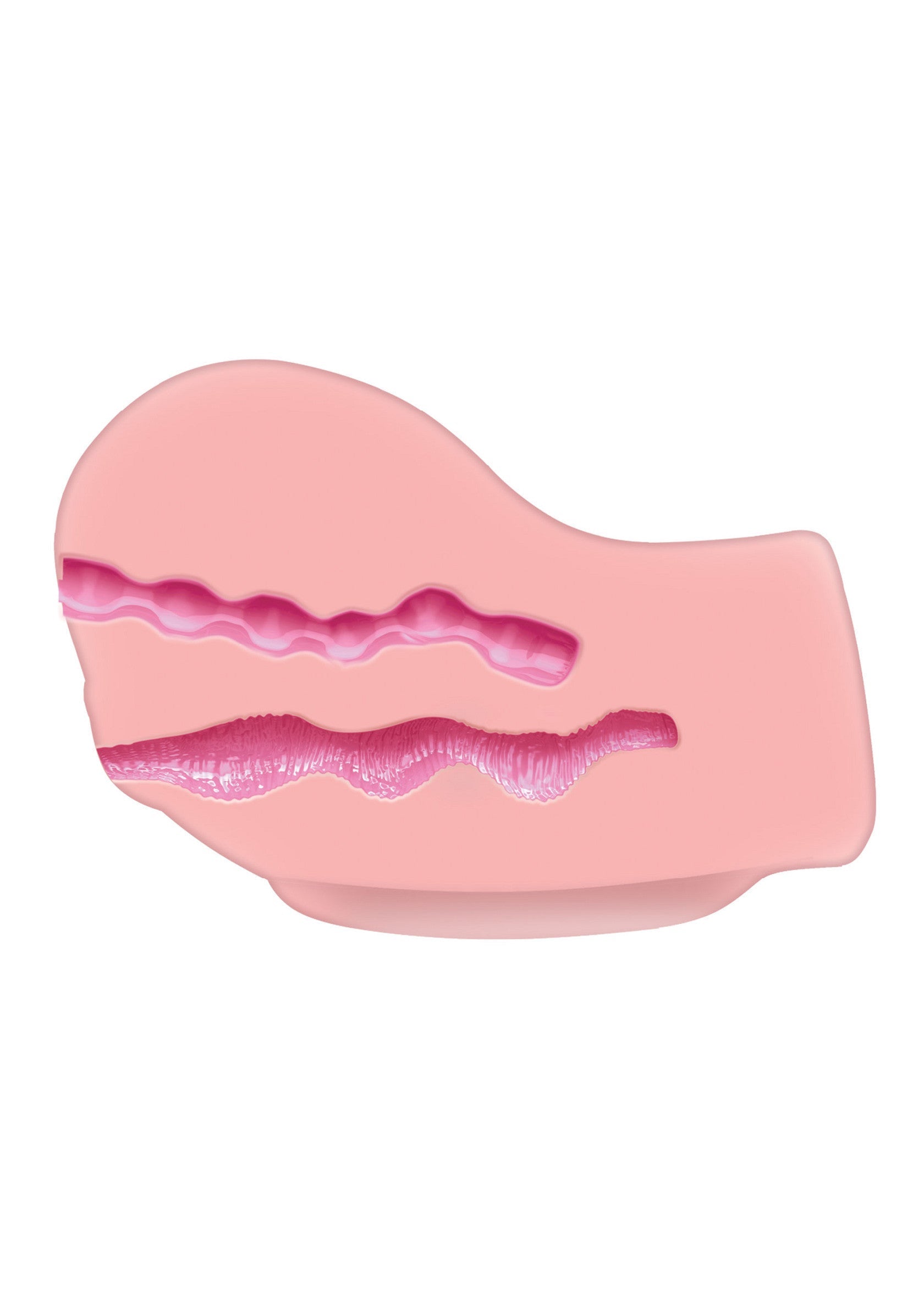Manchon masturbatoire texturé rose pour le plaisir masculin.; Roze getextureerde masturbatie sleeve voor mannelijk genot.; Pink textured masturbation sleeve for male pleasure.