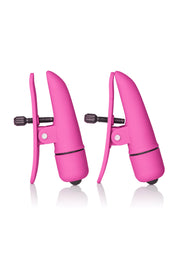 Pince-tétons rose vibrante pour une expérience sensorielle intense et ludique. Explorez de nouvelles sensations!; Vibrerende tepelklemmen in roze voor een intense en speelse ervaring. Ontdek nieuwe sensaties!; Vibrating pink nipple clamps for an intense, playful experience. Explore new sensations!