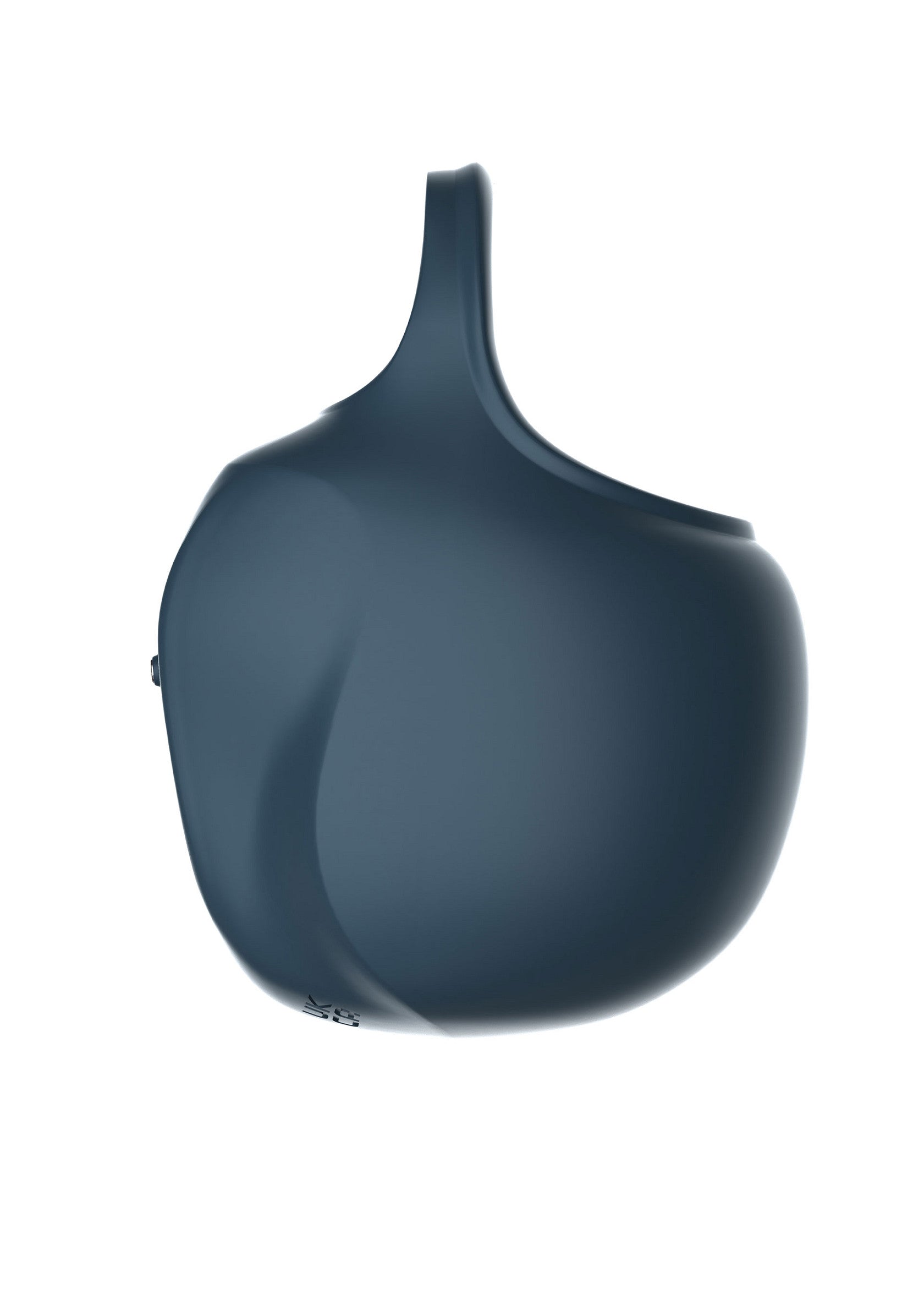 Masseur vibrant personnel bleu ardoise pour le plaisir féminin et l'exploration du corps.; Leiblauwe persoonlijke vibrerende stimulator voor vrouwelijk genot en lichaamsexploratie.; Slate blue personal vibrating massager for feminine pleasure and body exploration.