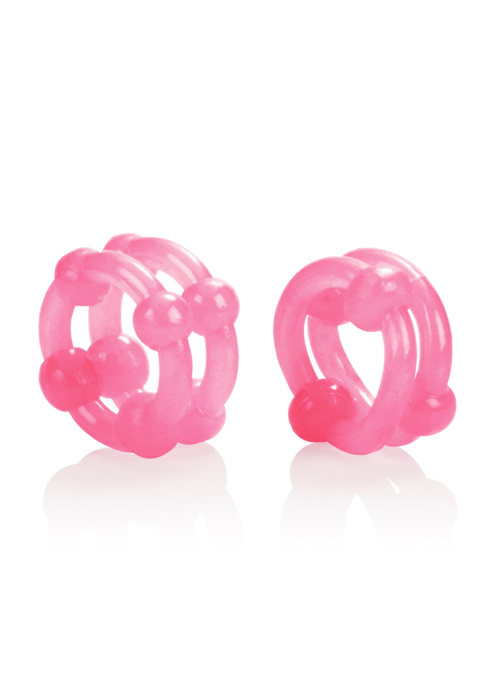 Anneaux péniens roses, pour un plaisir intense et durable. Améliorez votre performance et l'intimité.; Roze penisringen voor intens, langdurig plezier. Verbeter uw prestaties en intimiteit.; Pink penis rings for intense, long-lasting pleasure. Enhance your performance and intimacy.